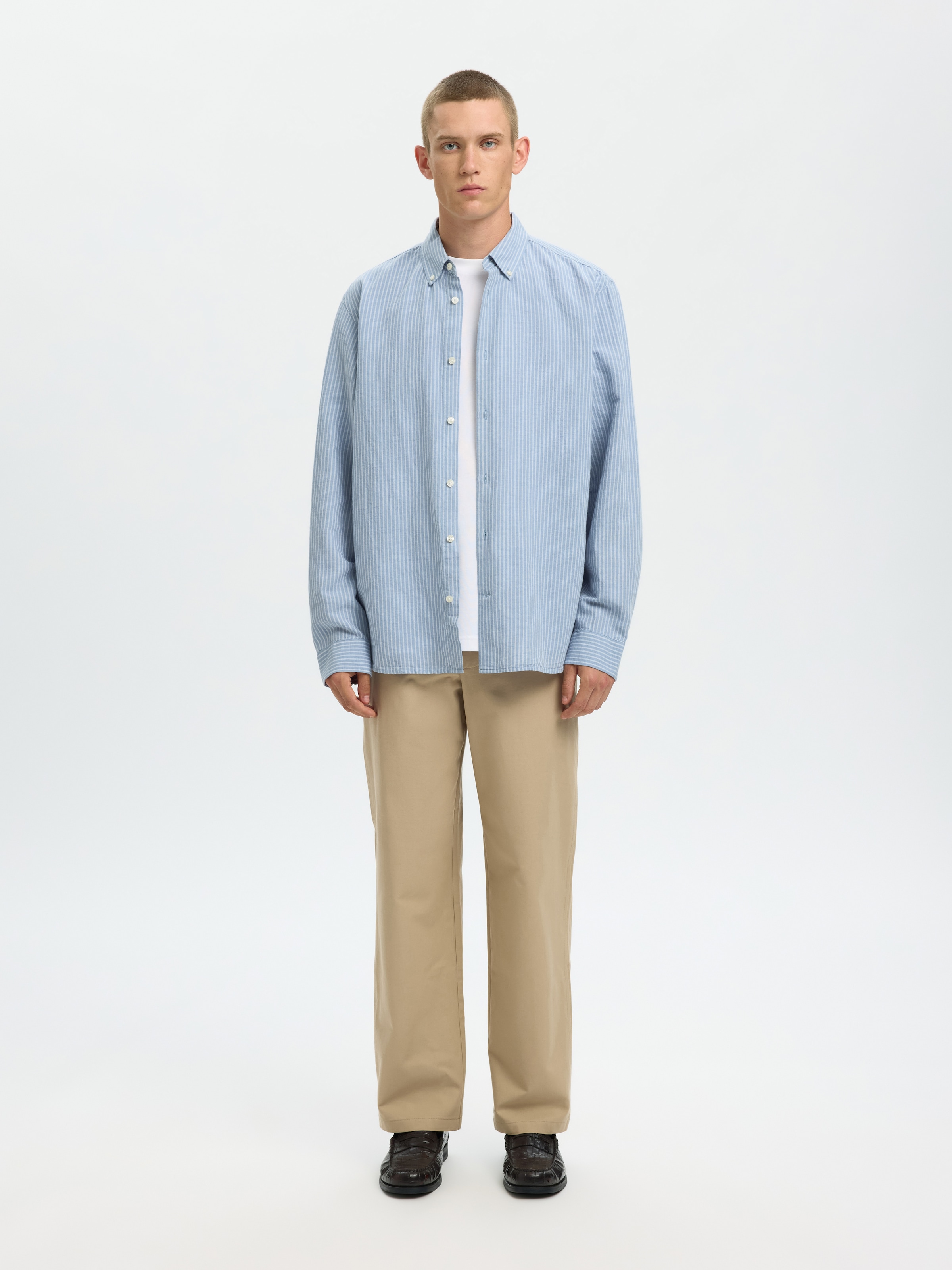 SELECTED Langarmhemd »SLHREGCLAY LINENBLEND LS SHIRT CLA NOOS«