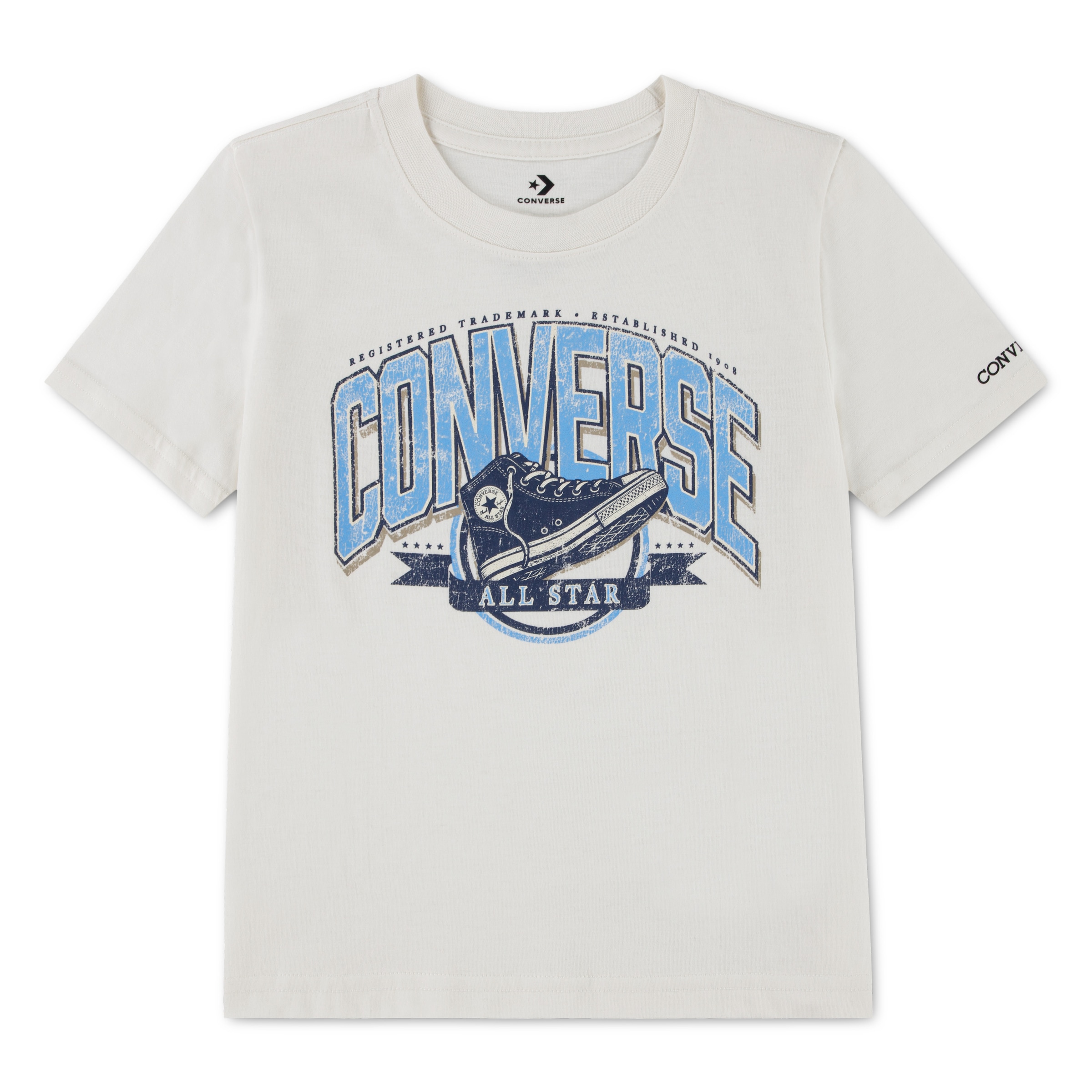 Converse T-Shirt »CNVB VARCITY SS SNEAKER TEE« mit Converse-Sneaker-Grafik im College-Stil