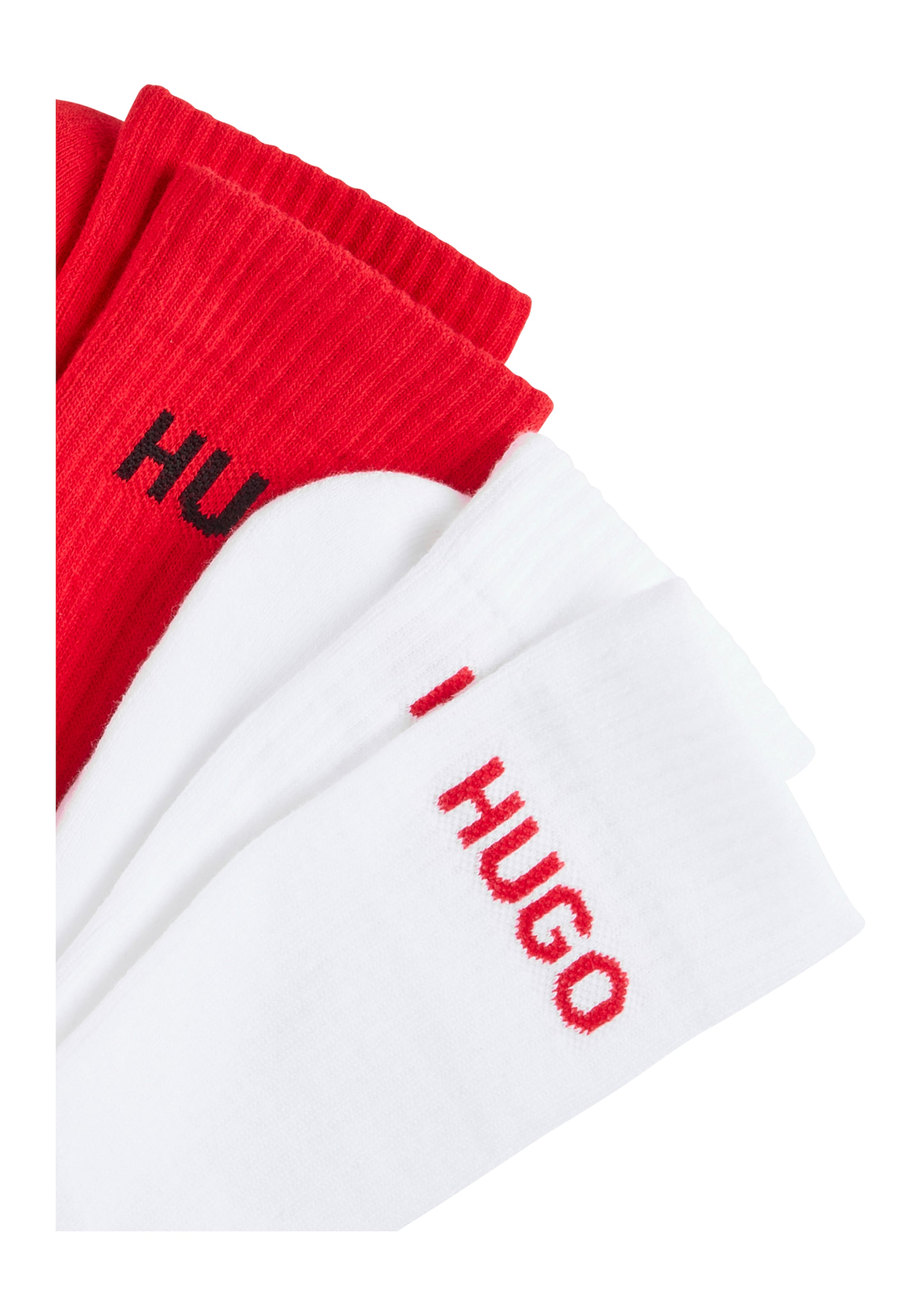 HUGO Underwear Socken »6P QS RIB LOGO CC«, (Packung, 6 Paar, 6er Pack), mit eingestricktem HUGO Logo