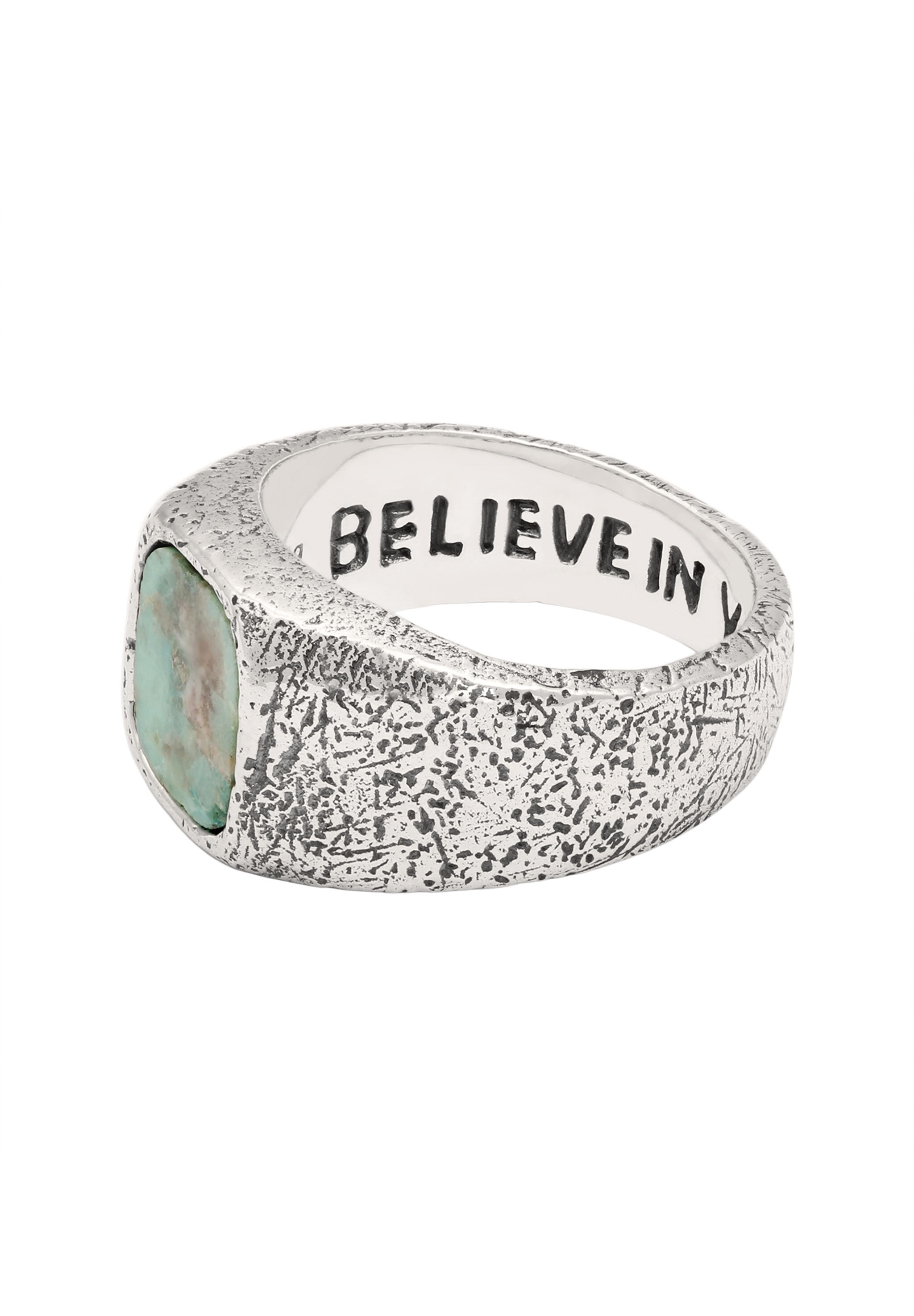 HAZE & GLORY Siegelring »Ring Siegelring afrikanischer Türkis 925 Sterling Silber«
