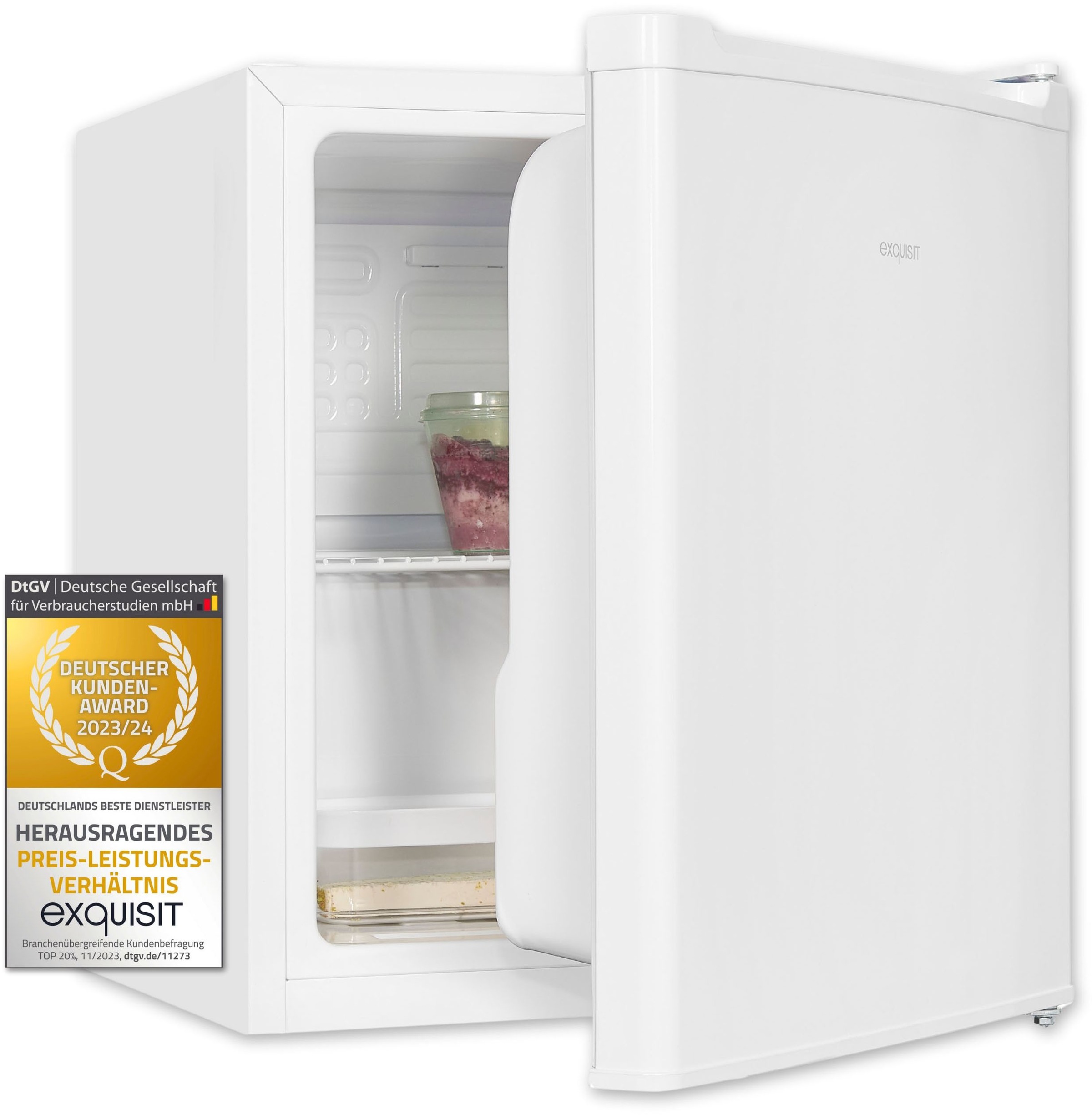 exquisit Kühlschrank »KB05-V-O040E weiss«