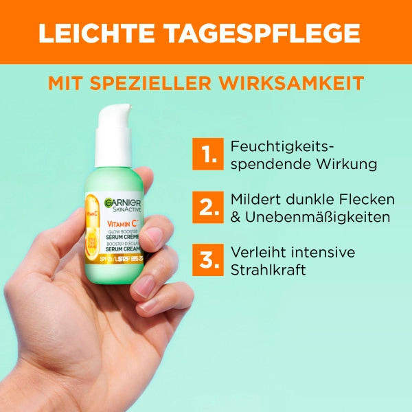 GARNIER Gesichtsserum »SkinActive Vitamin C Serum Crème«, mit hoher Wirksamkeit