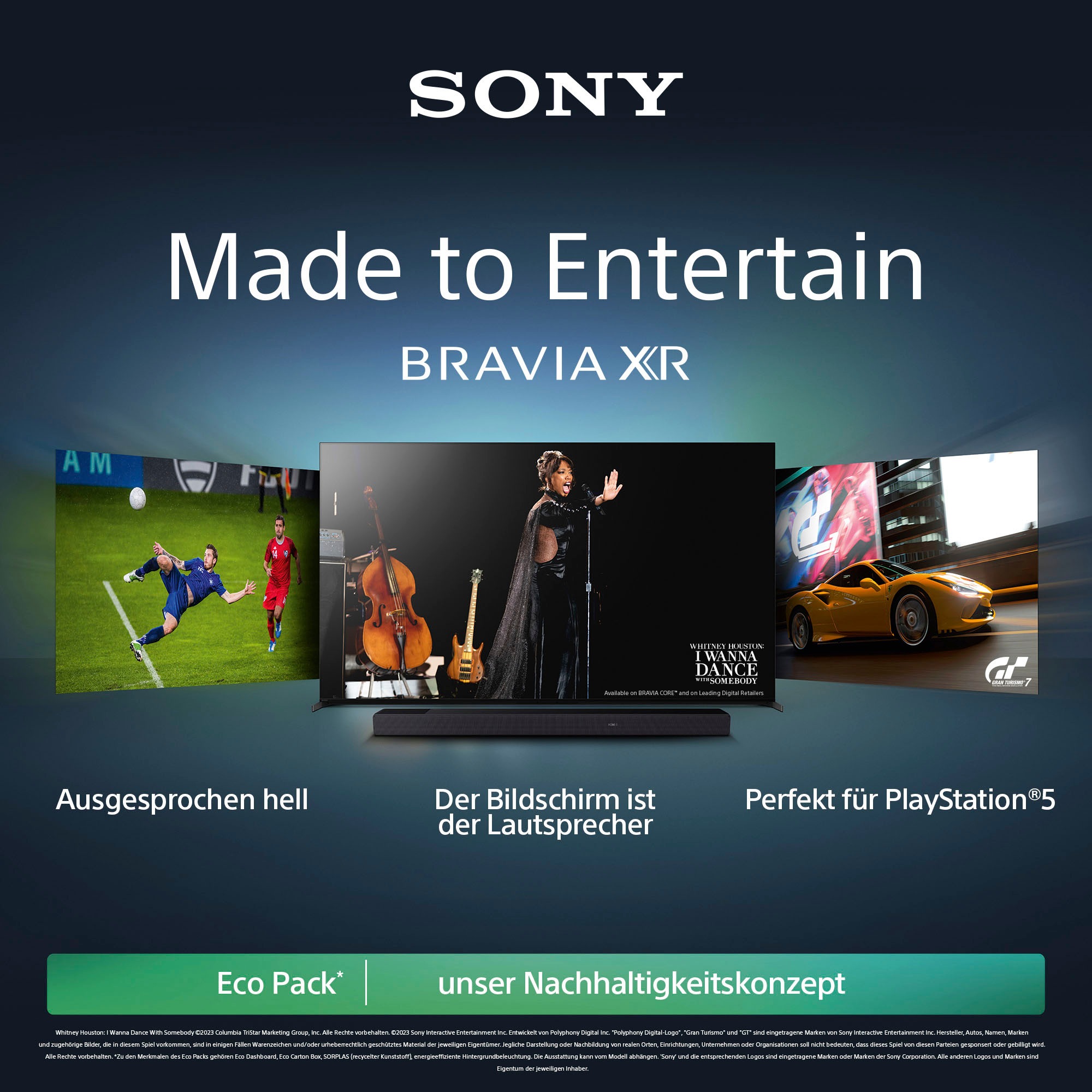 Sony LED-Fernseher, 4K Ultra HD, Android TV-Google TV-Smart-TV, TRILUMINOS PRO, BRAVIA CORE, mit exklusiven PS5-Features