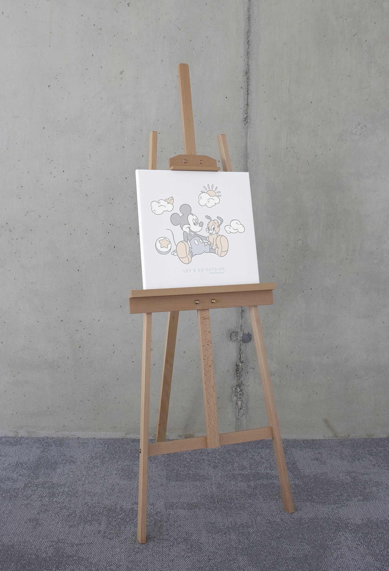 Komar Leinwandbild »Disney Mickey Mouse Let's Go Outside«, Disney, (1 St.), 40 x 40 cm (Breite x Höhe) - Kinderzimmer, Dekoration