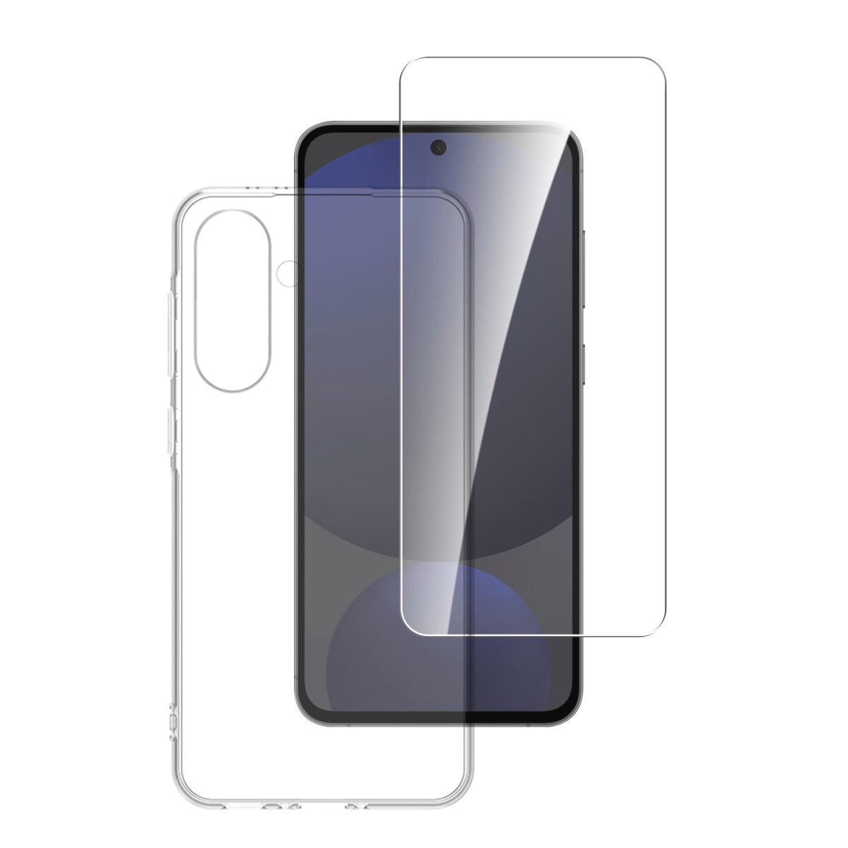 4smarts Handyhülle »360° Protection Set für Samsung Galaxy A56«, Backcover, Schutzhülle, Handyschutzhülle, Case, Schutzcase, stoßfest