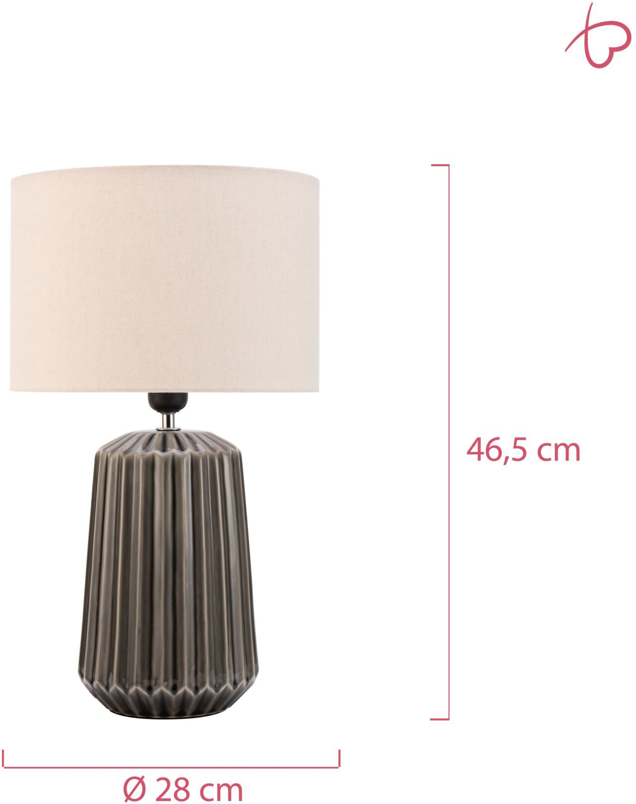 Pauleen Tischleuchte »Classy Delight«, 1 flammig, Leuchtmittel E27 | ohne Leuchtmittel, E27