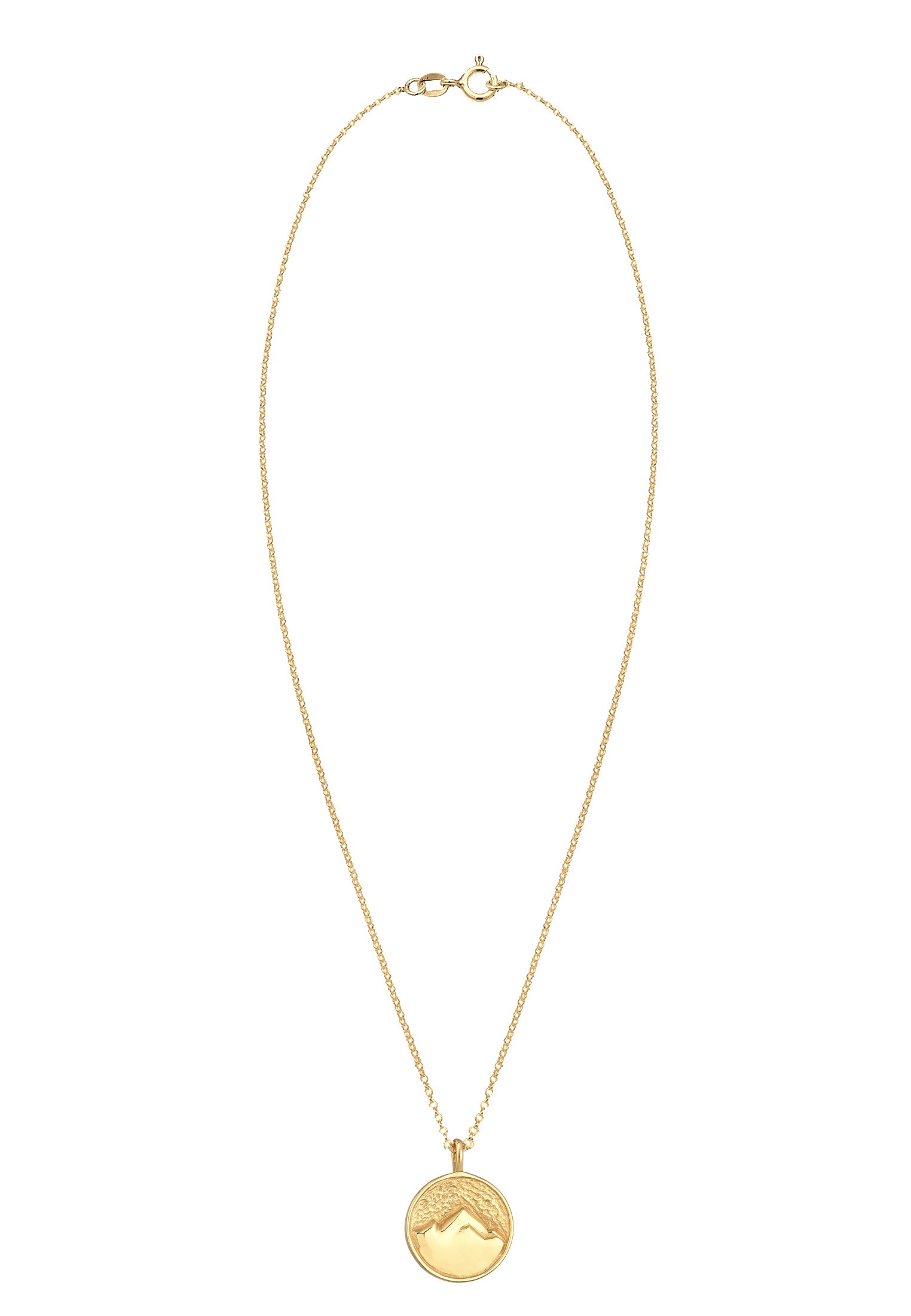 Elli Kette mit Anhänger »Halskette Elli Halskette Münze Berge Alpen Mountain 925 Silber«