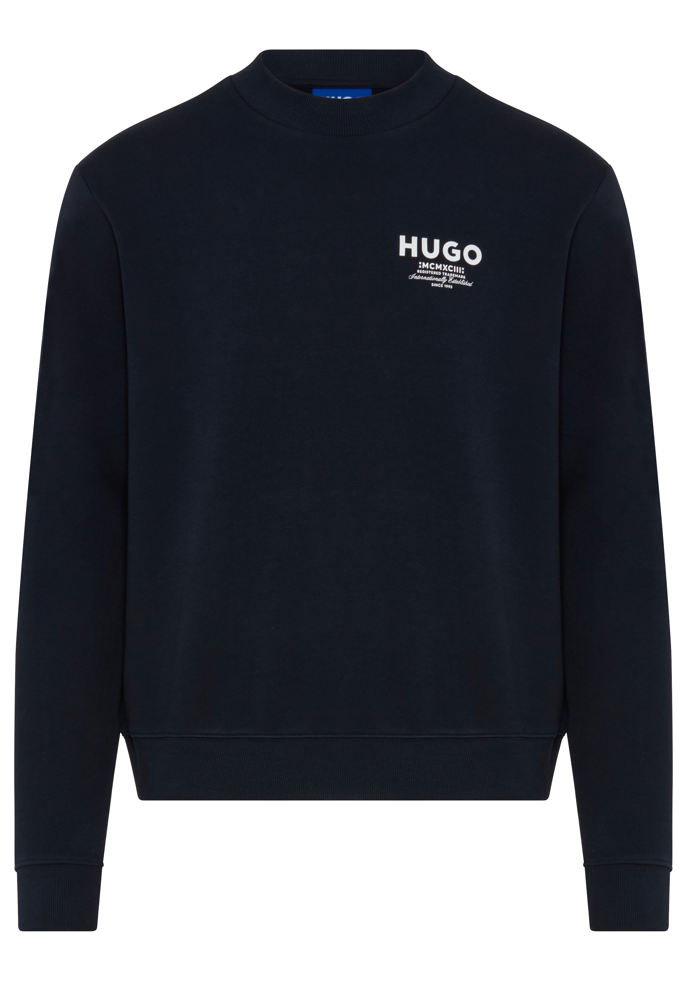 HUGO Sweatshirt »Nespon«, Rundhalsausschnitt, Regular Fit, reine Baumwolle
