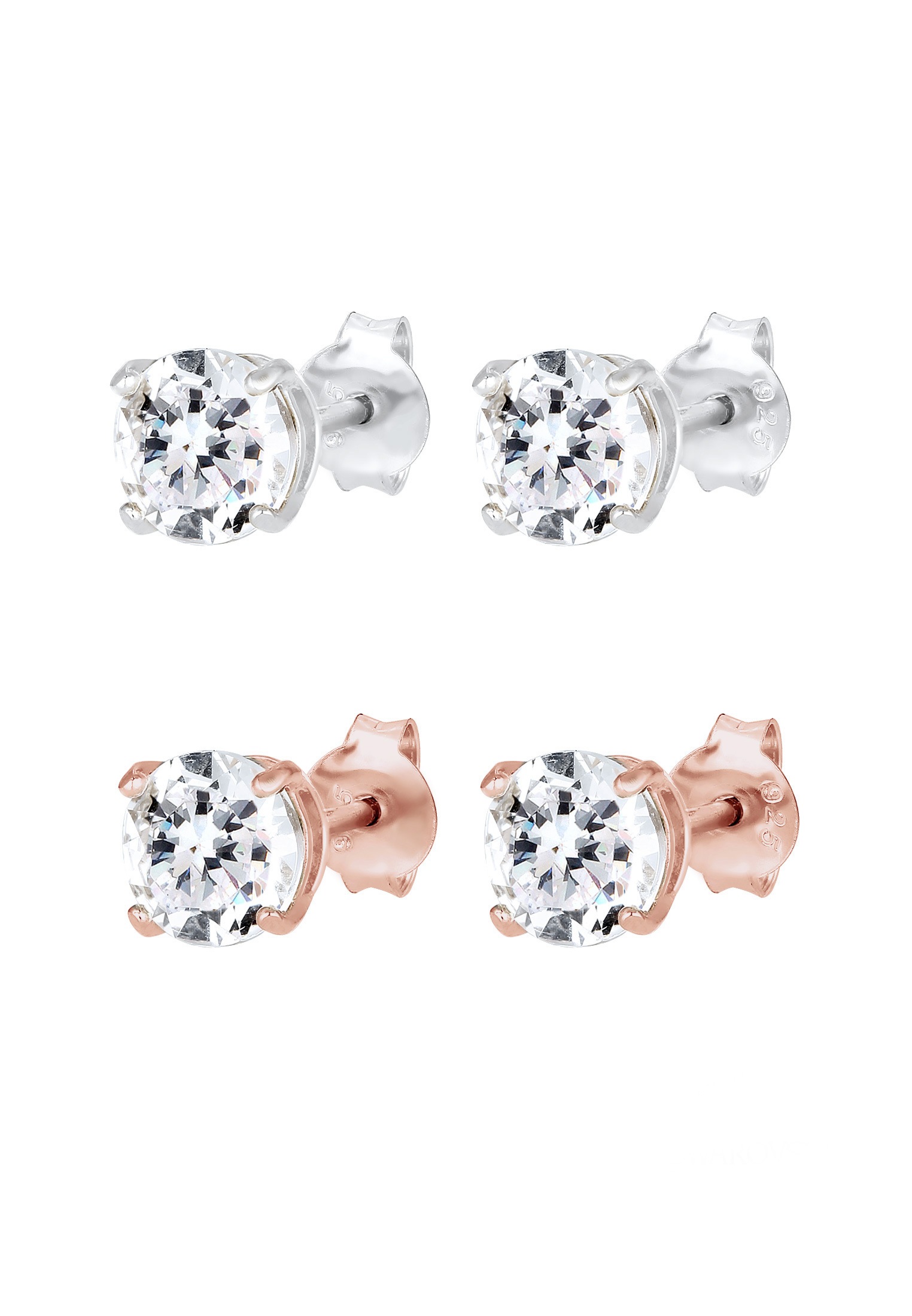 Elli Ohrstecker-Set »Ohrringe Ohrstecker Glas Kristalle 2er Set 925 Sterling Silber«