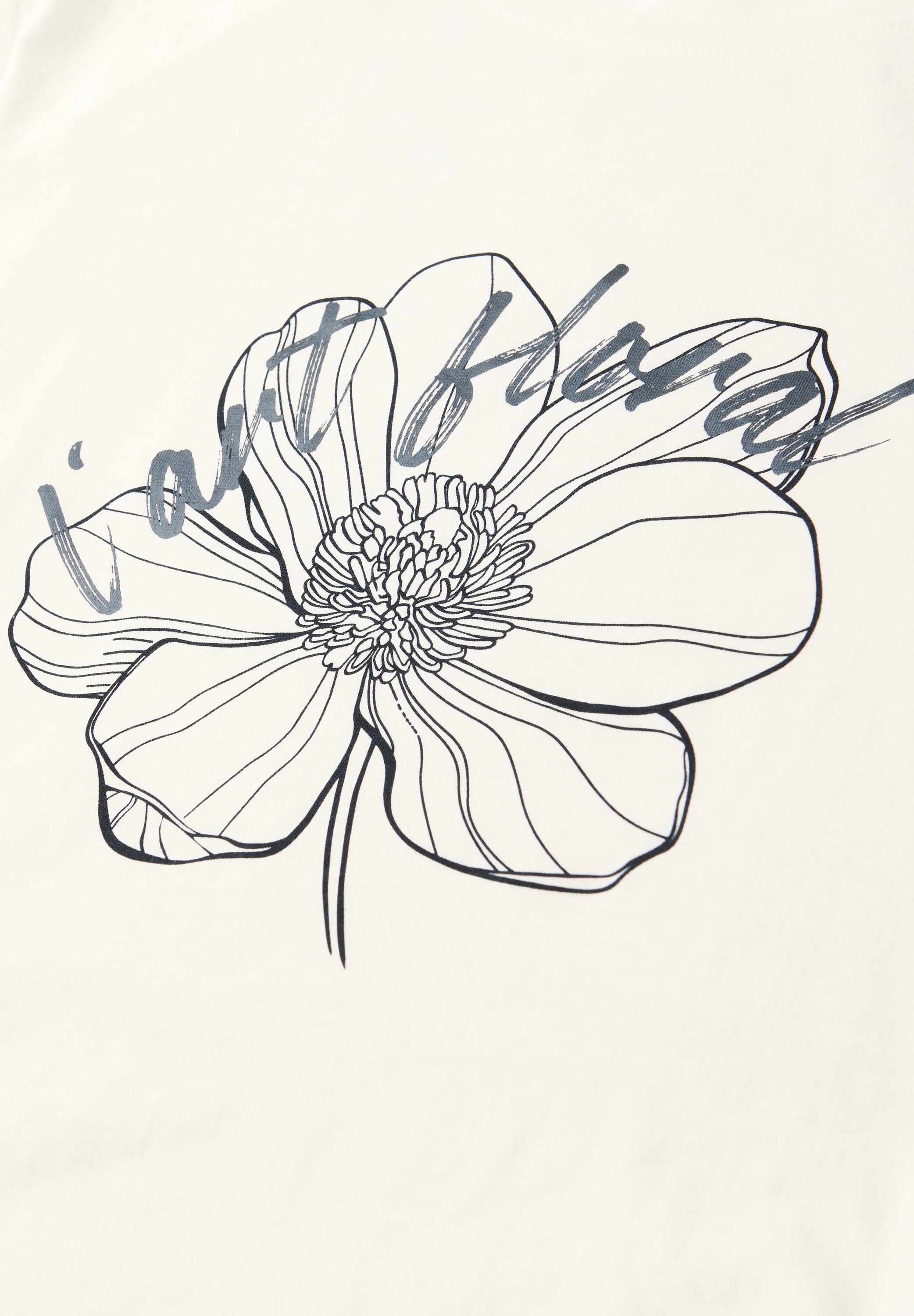 STREET ONE Rundhalsshirt Sommershirt mit floralem Artwork