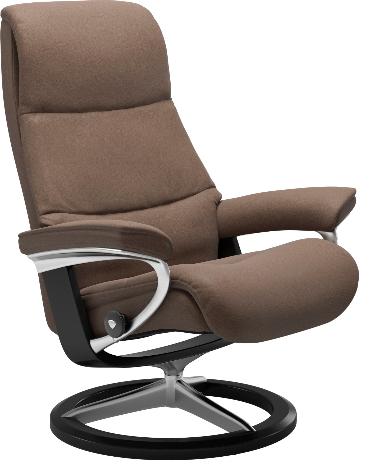 Stressless® Relaxsessel »View« Set, Relaxsessel mit Hocker,  mit Signature Base, Größe M,Gestell Schwarz