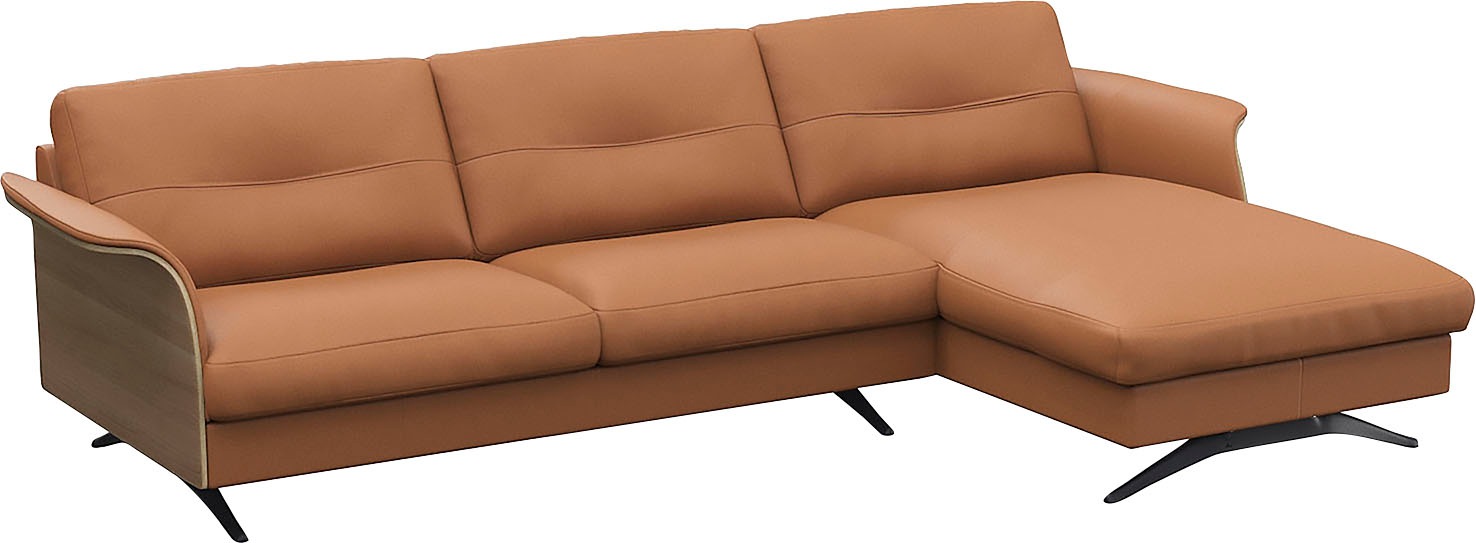 FLEXLUX Ecksofa »Glow, super bequem durch hochwertigem Sitzaufbau mit Federkern, L-Form«, Modernes skandinavisches Design