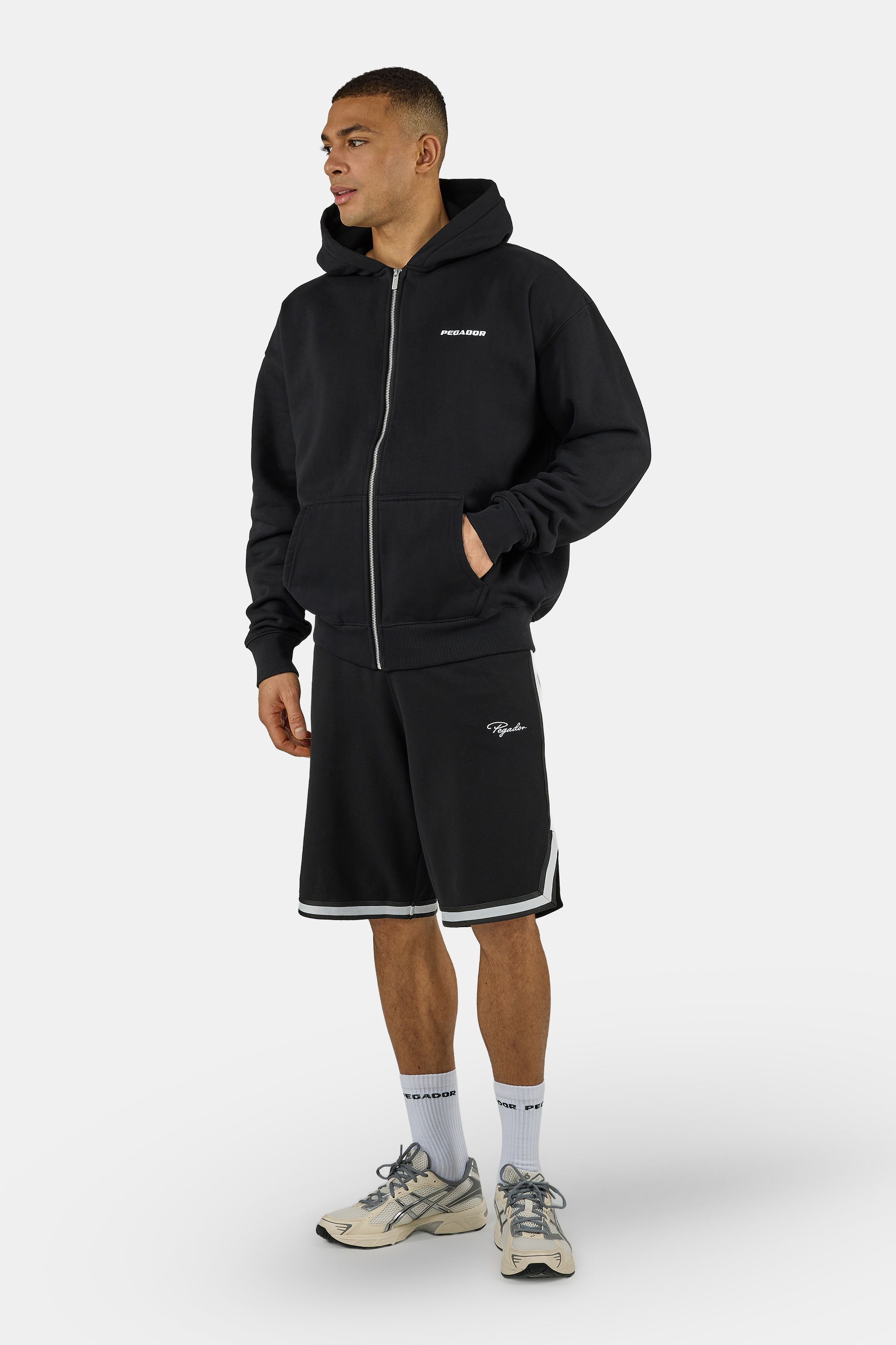 PEGADOR Kapuzensweatjacke »Logo Oversized Sweat Jacket« Baumwollmischung, oversize