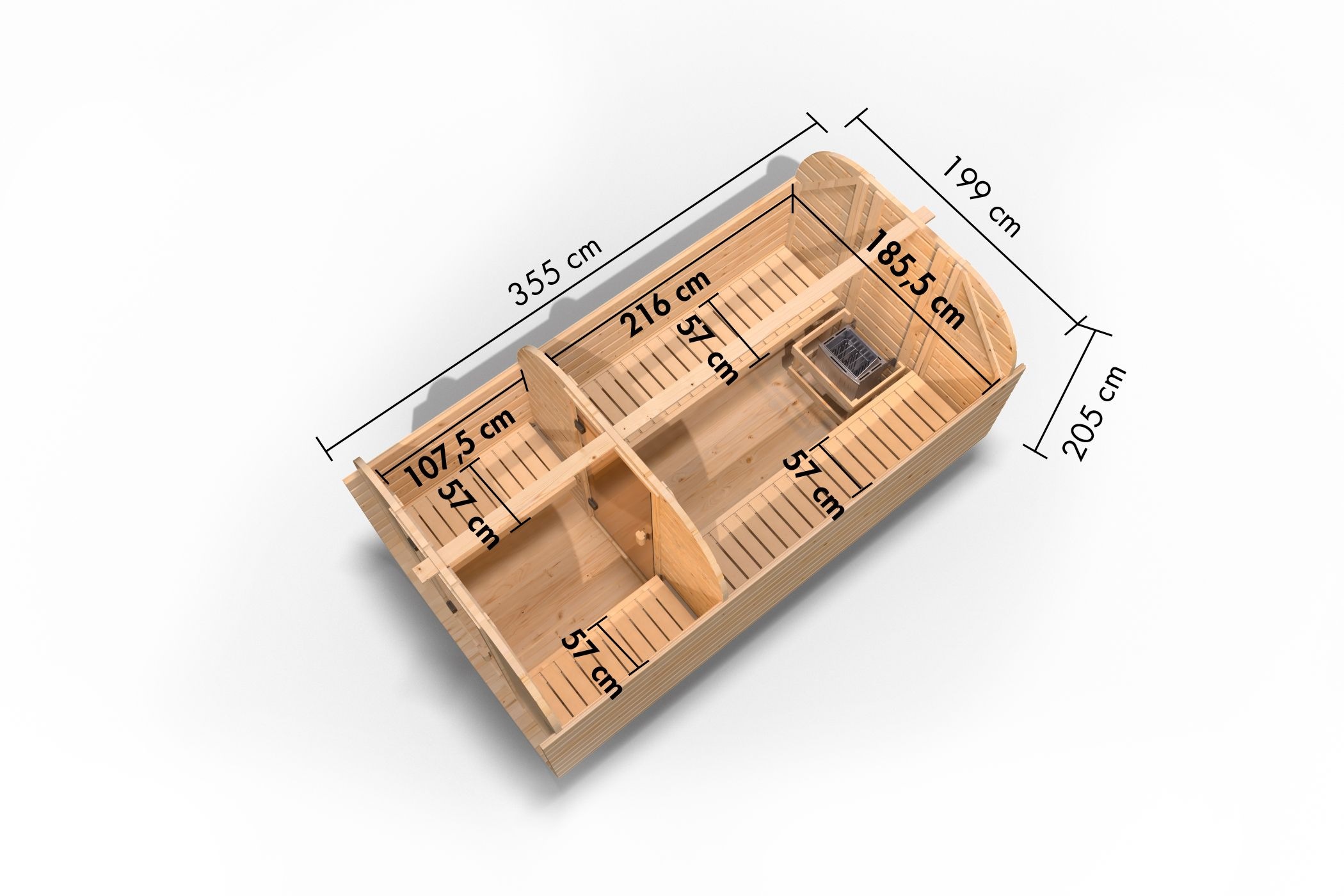 Karibu Fasssauna »Quadro 3«