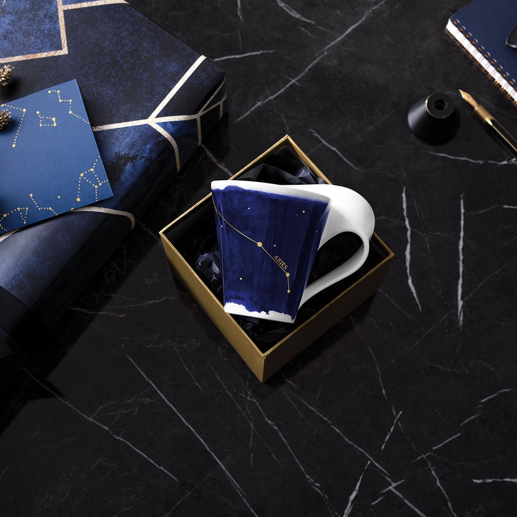Villeroy & Boch Tasse »Tasse Widder NewWave Stars 300 ml weiß-blau«