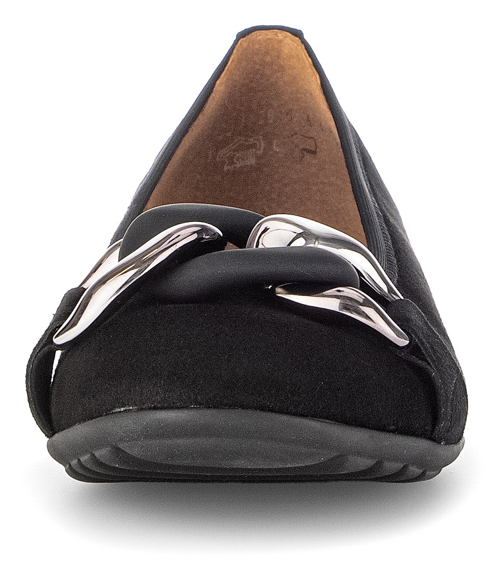 Gabor Ballerina »FLORENZ«, Keilabsatz, Bequemschuh, Slipper, Businessschuh in Weite G (=weit)