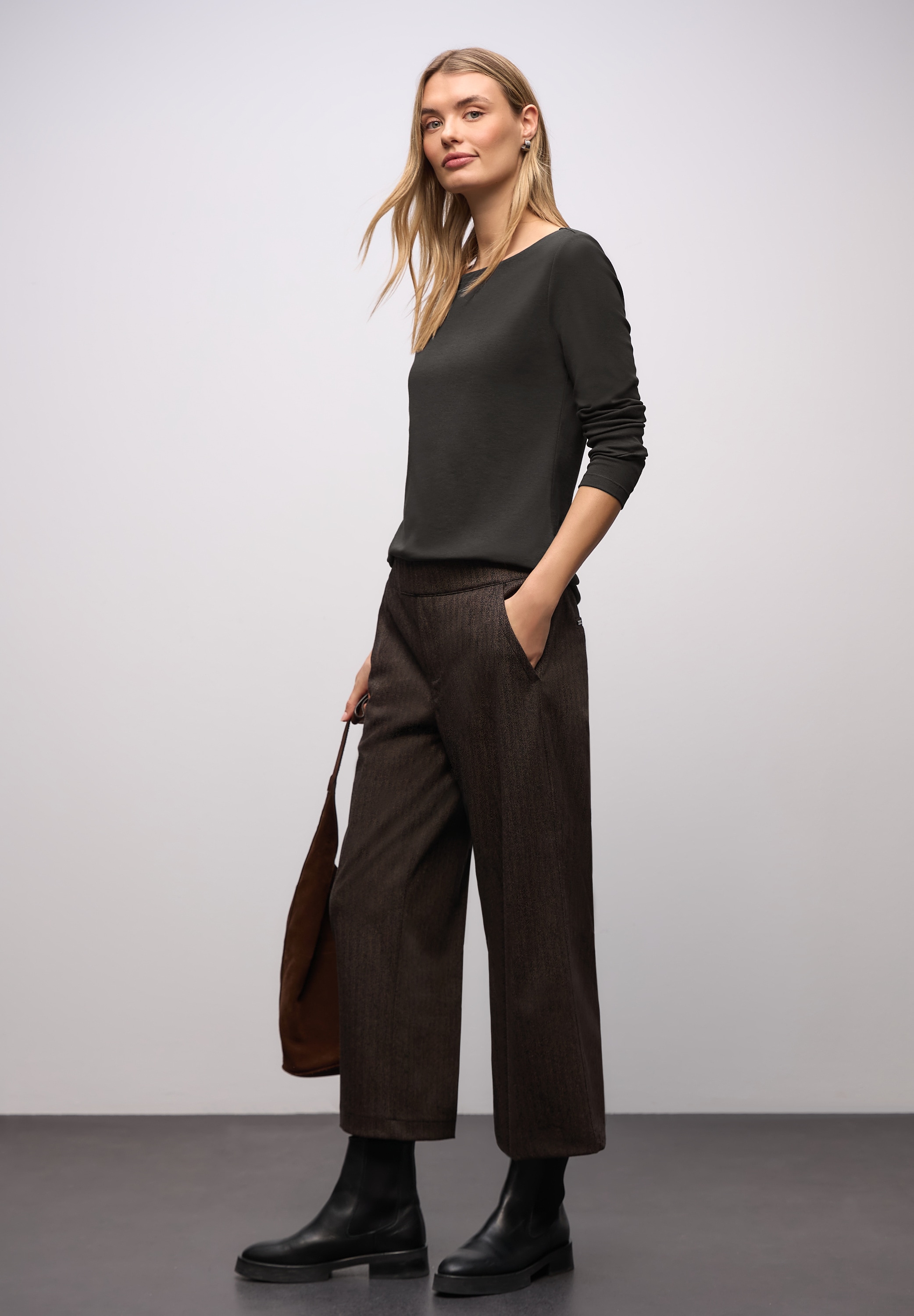 STREET ONE Langarmshirt »Style Lanea« mit U-Boot Ausschnitt