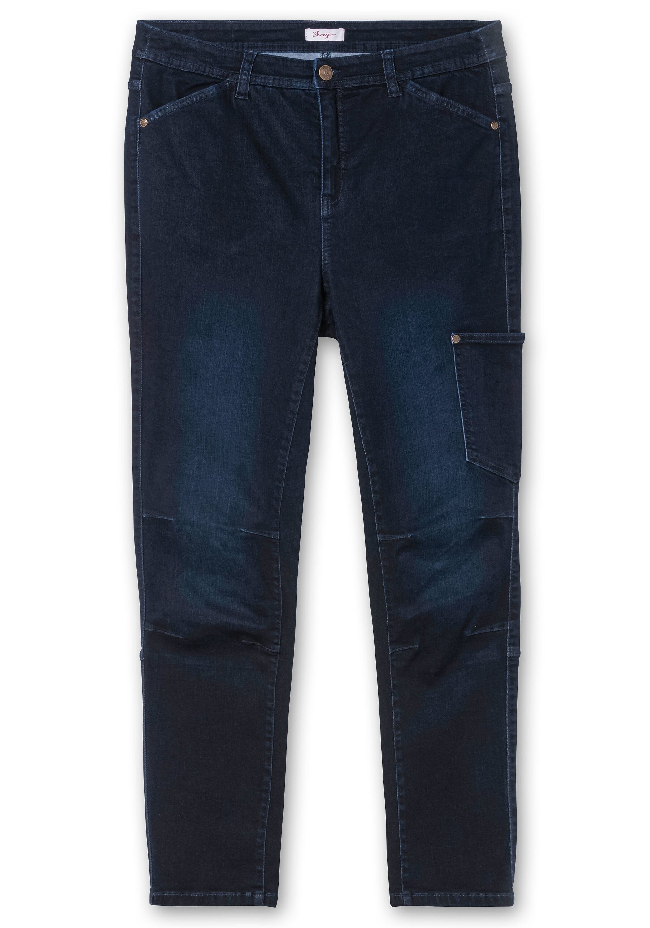 Sheego Stretch-Jeans »Schmale Cargo-Jeans mit Tasche seitlich am Bein«