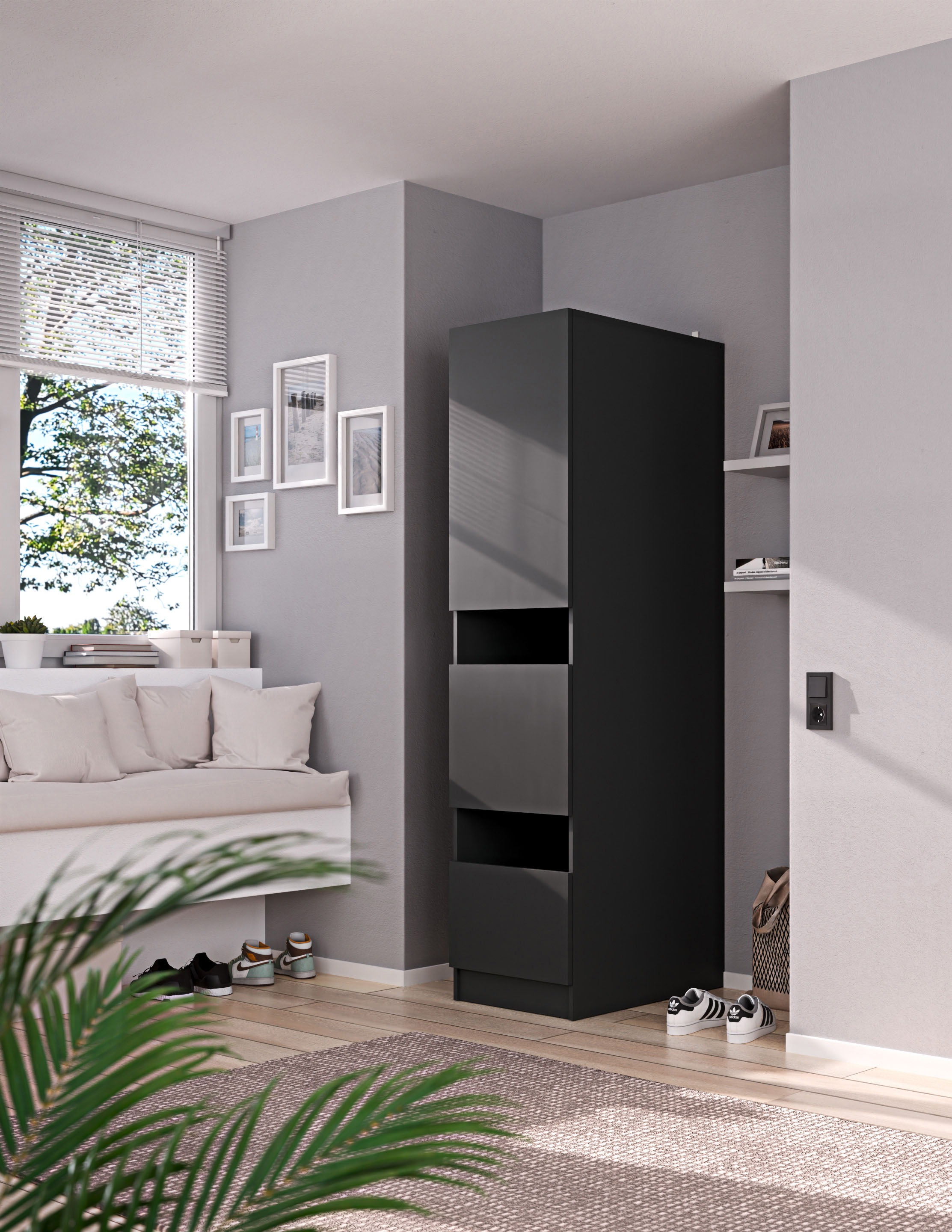 BASIC by Balculina Wäscheschrank »Washhome B/T/H 50x200x68 cm« 1 Stk. tlg. Breite 50cm, höhenverstellbare Metallfüße