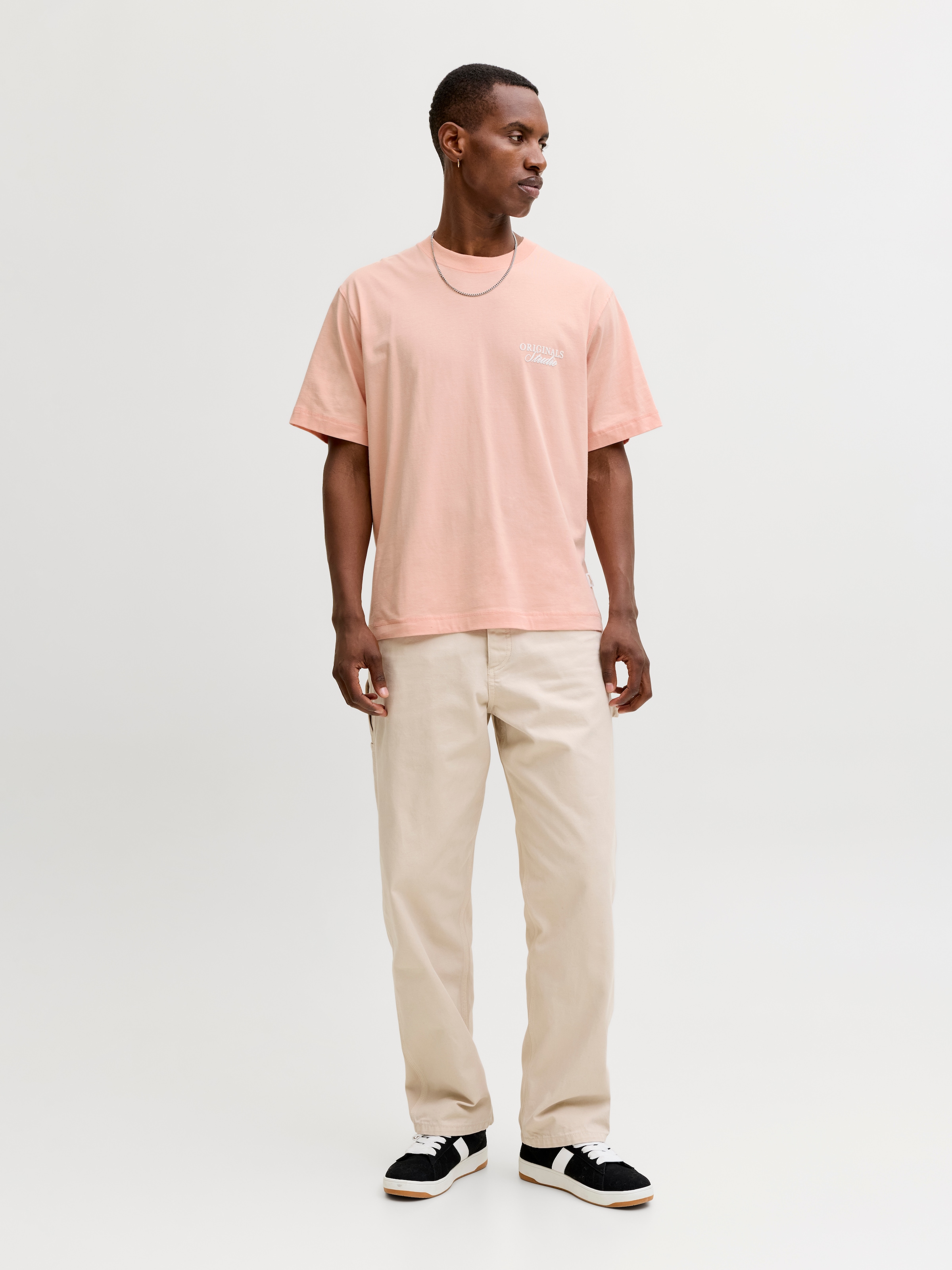 Jack & Jones Kurzarmshirt »JORNORREBRO TYPO TEE SS CREW NECK NOOS« Baumwolle, relaxed fit