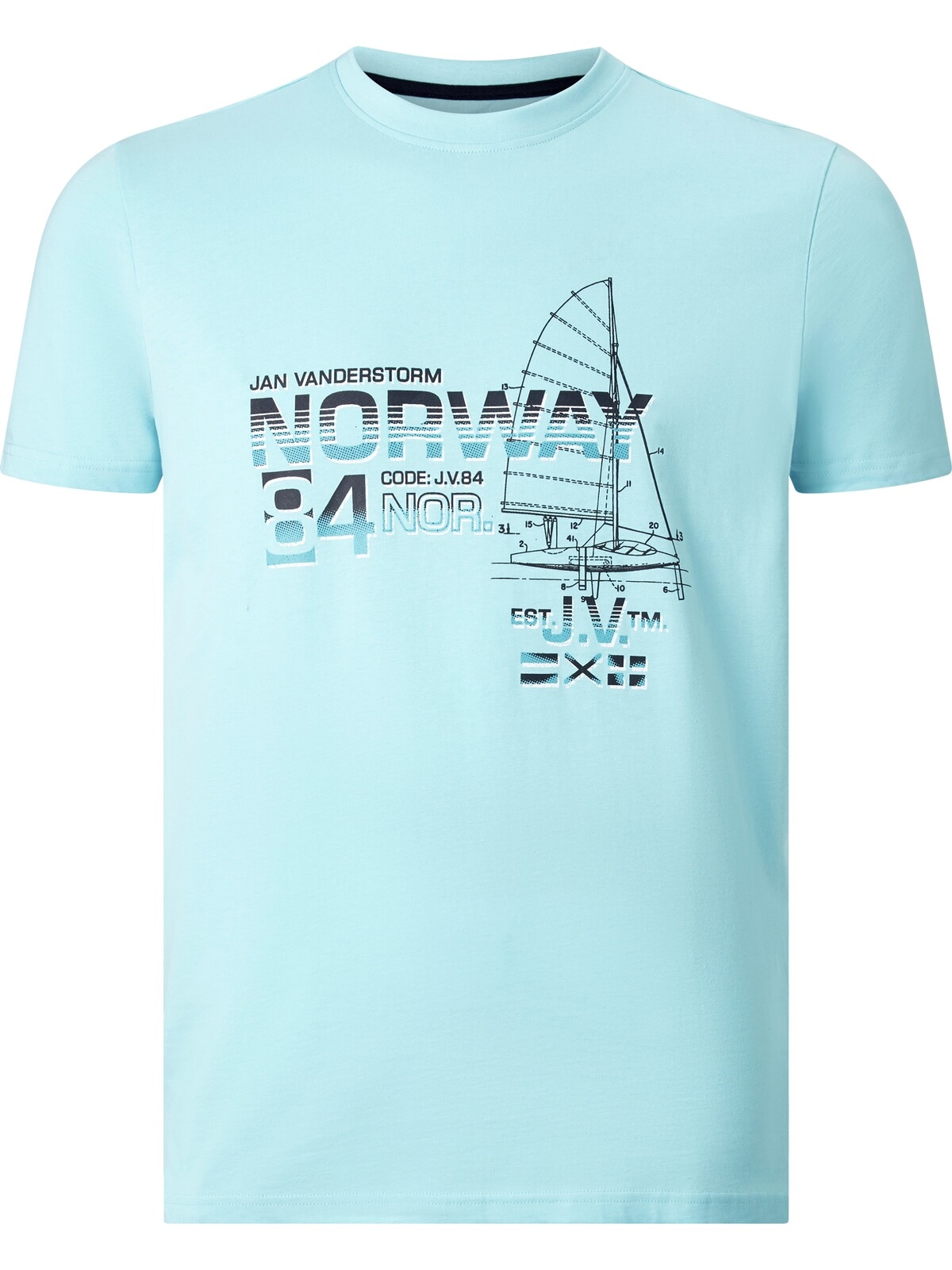 Jan Vanderstorm Rundhalsshirt »T-Shirt EILI«, (1 tlg.)