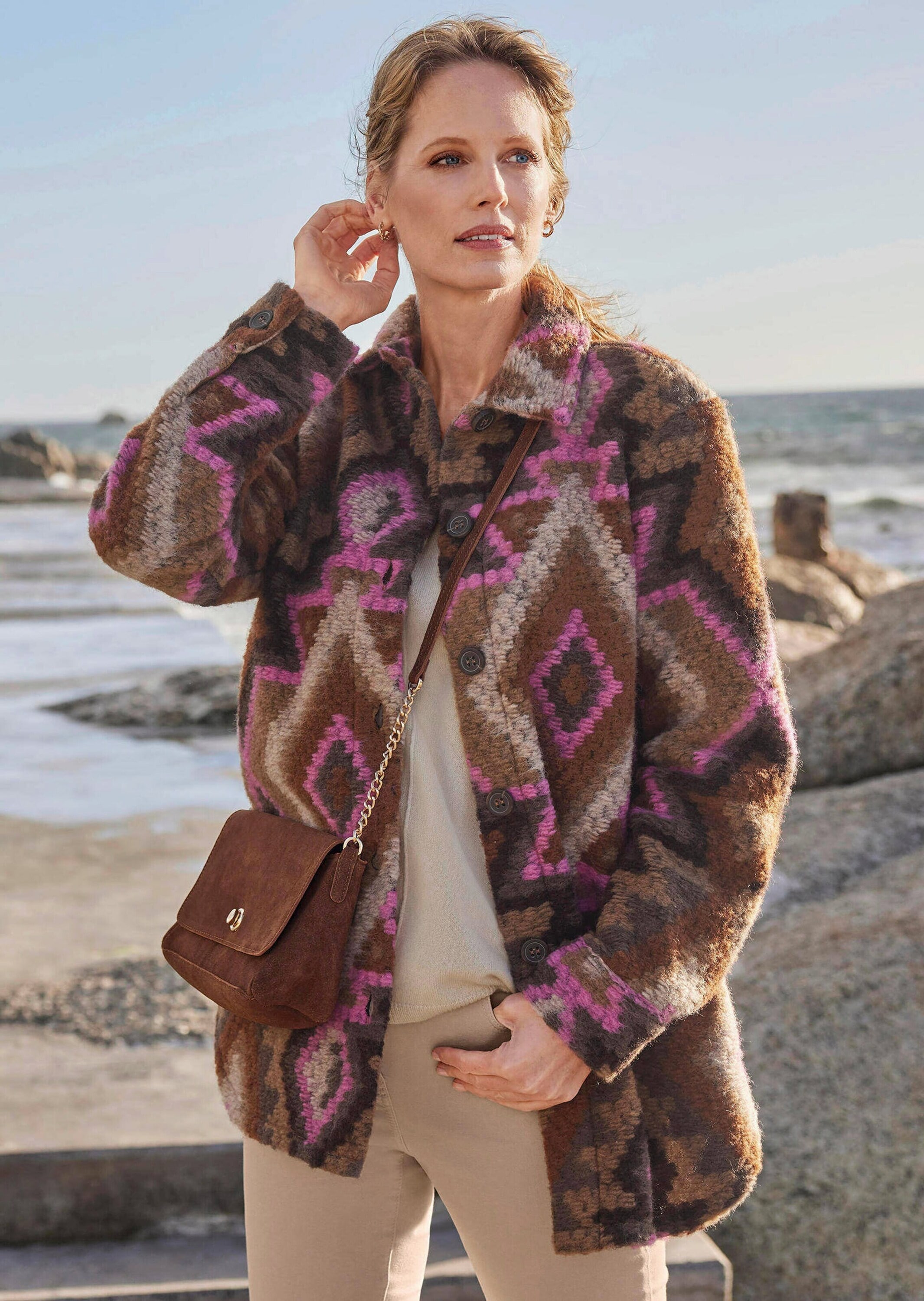 GOLDNER Wolljacke »Kurzgröße Hemdjacke«