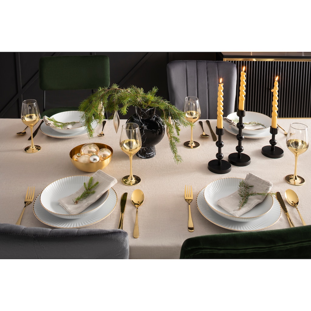 Leonique Weihnachtsbaumkugel »Mayella, Mix-Goldfarben, Weihnachtsdeko, Christbaumschmuck aus Glas«, (Set, 40 St.)