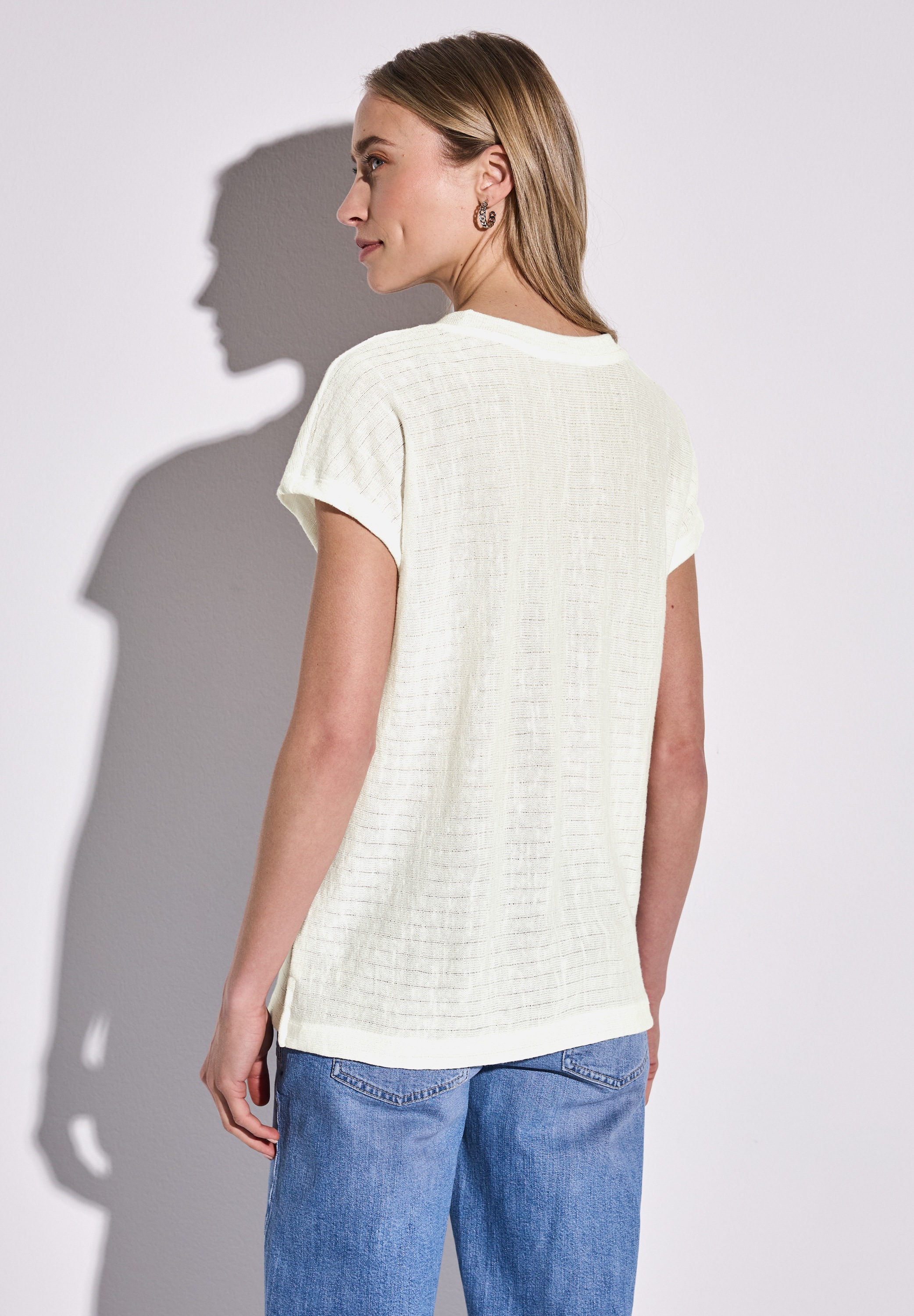 STREET ONE T-Shirt, mit Streifenstruktur