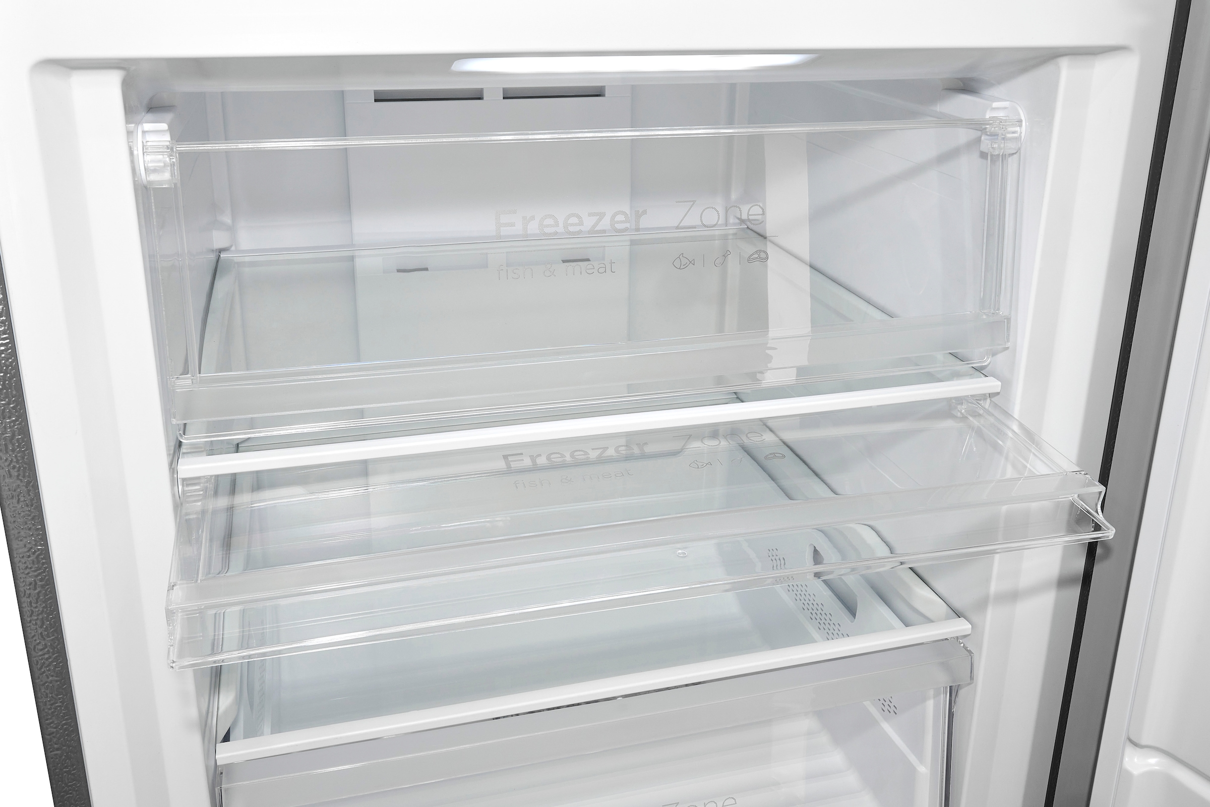 exquisit Gefrierschrank »GS380-NF-H-050D inoxlook«, 185,5 cm hoch, 71 cm breit, Türanschlag wechselbar