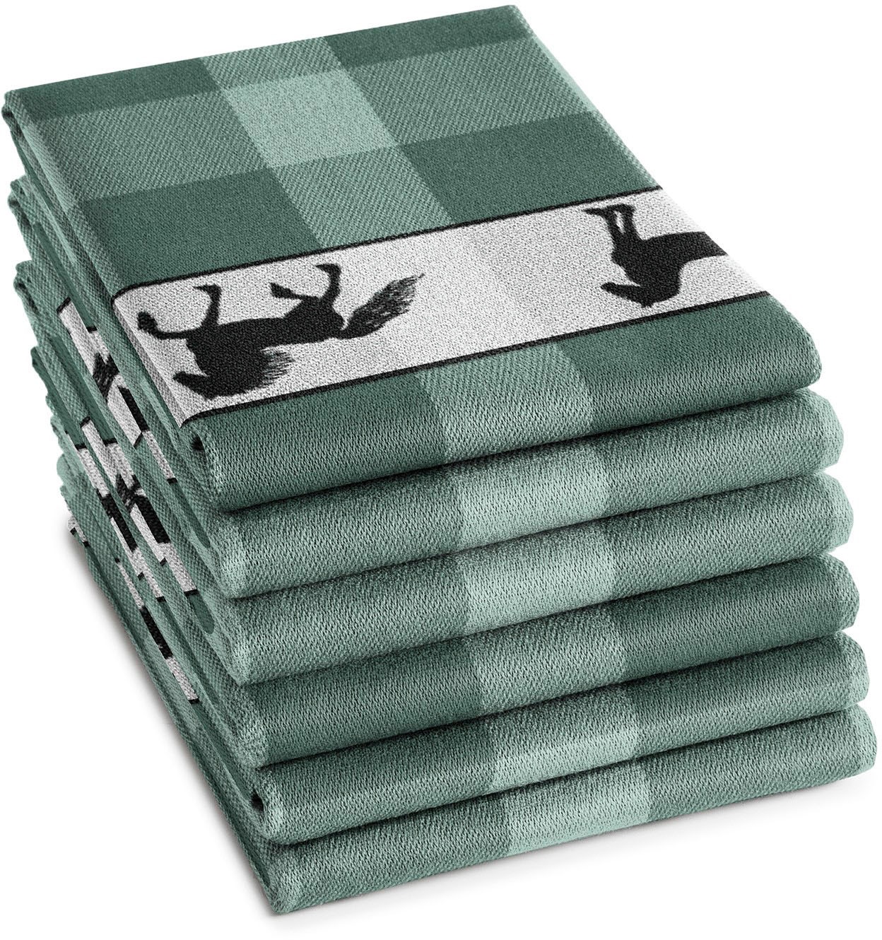 DDDDD Geschirrtuch »Shanti«, (Set, 6 tlg.), Jacquard-Gewebe, 60 x 65 cm