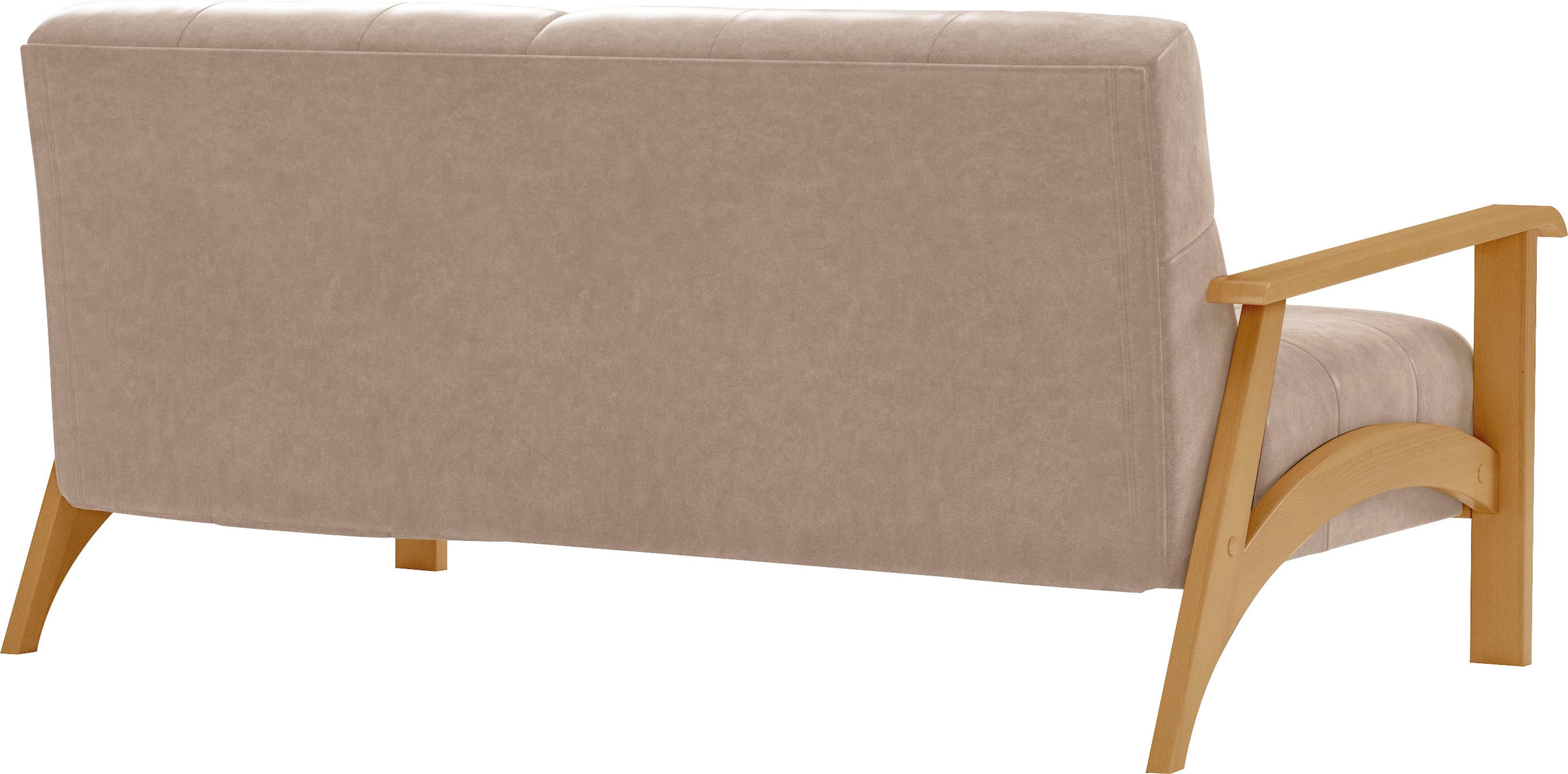 sit&more 2,5-Sitzer »Billund«, Armlehnen aus eichefarbigem Buchenholz, verschiedene Bezüge und Farben