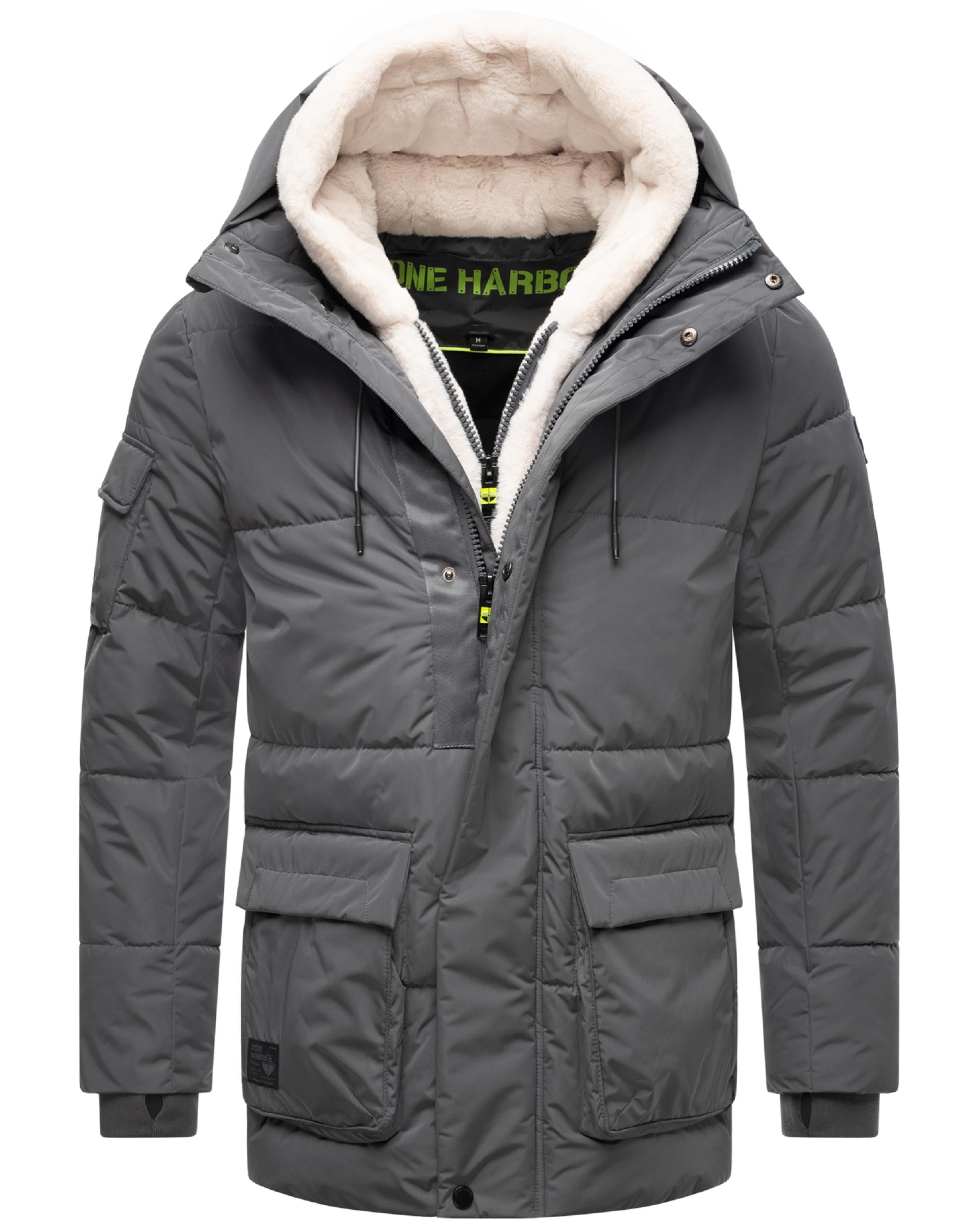 Winterjacke »Winterjacke Lauroo XX«, mit Kapuze, urbane Herren Steppjacke mit...