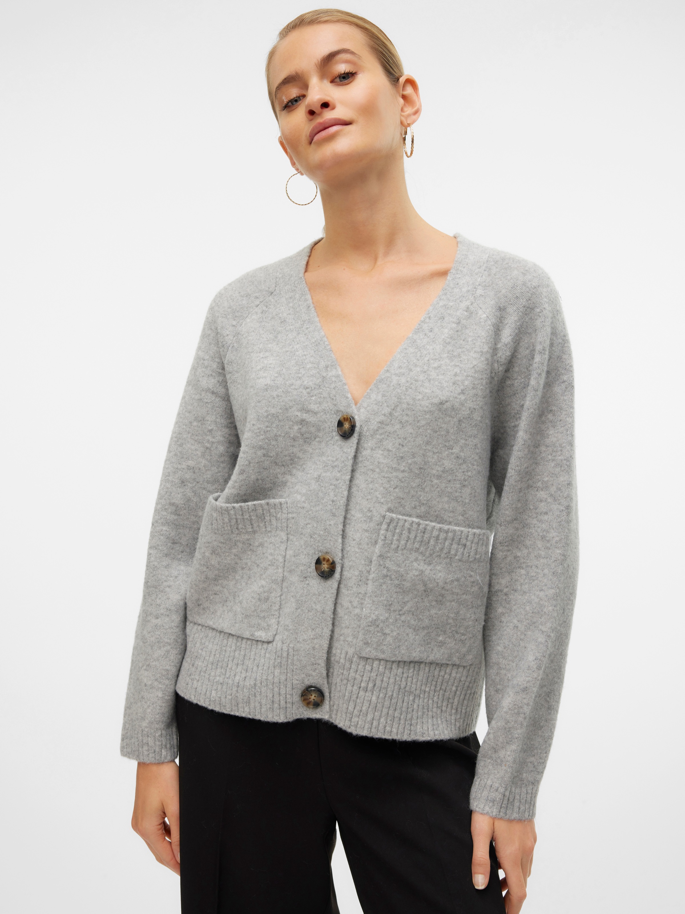 Vero Moda Strickjacke »VMBOOM LS V-NECK BUTTON CARDIGAN GA NOOS«