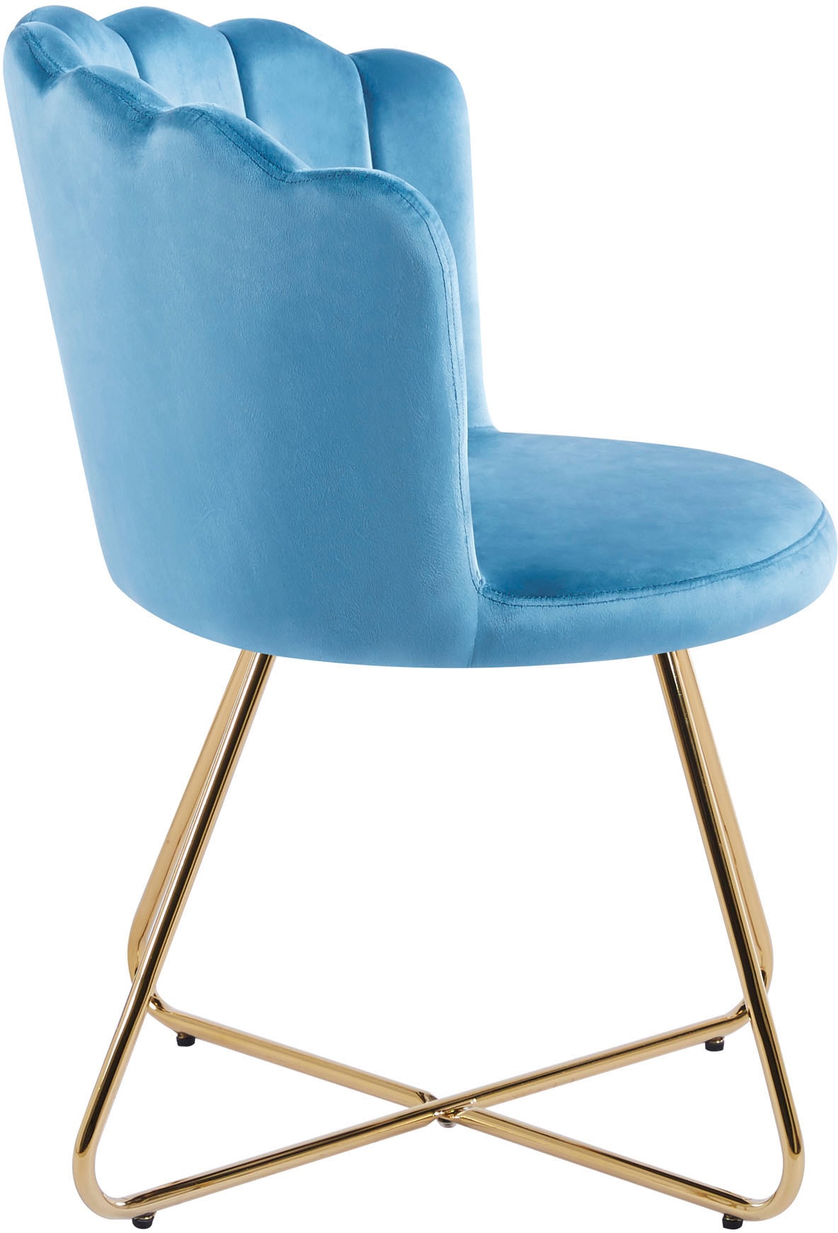 SalesFever Polsterstuhl, (Set), 2 St., Samt, Muschel-Design