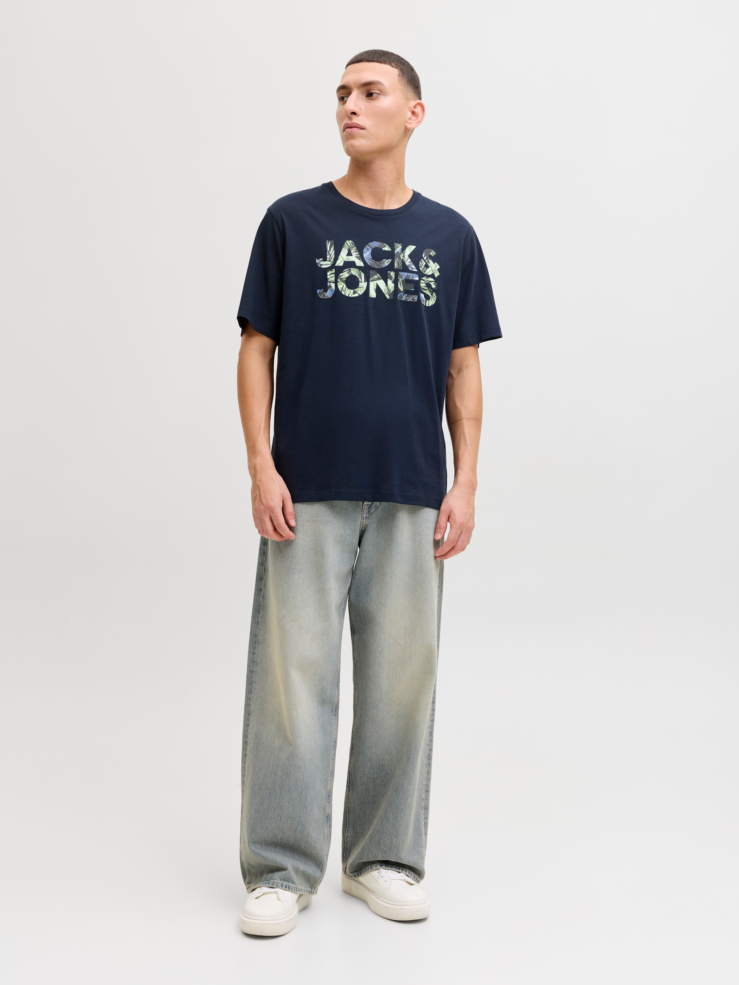 Jack & Jones Kurzarmshirt »JJEJEFF LOGO TEE SS SN« mit Logoprint