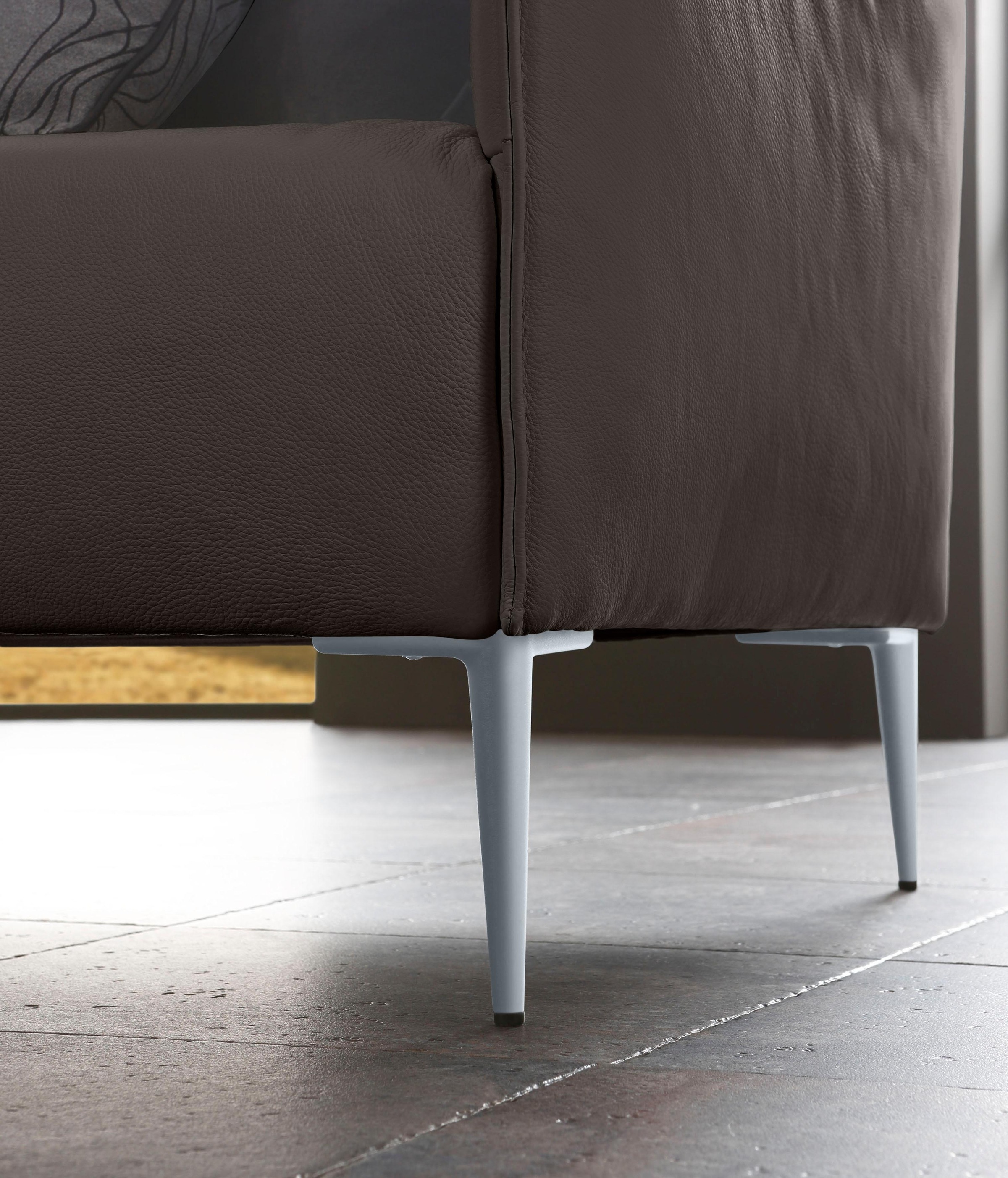 W.SCHILLIG 2,5-Sitzer »sally« mit Metallfüßen in Silber matt, Breite 174 cm