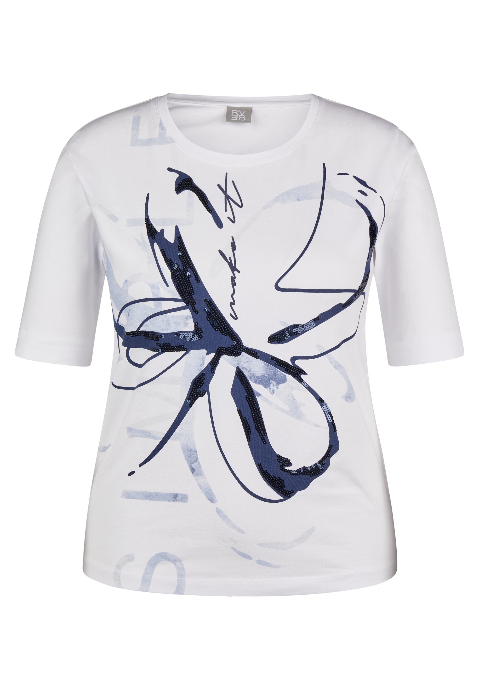 Rabe Print-Shirt, mit Pailletten
