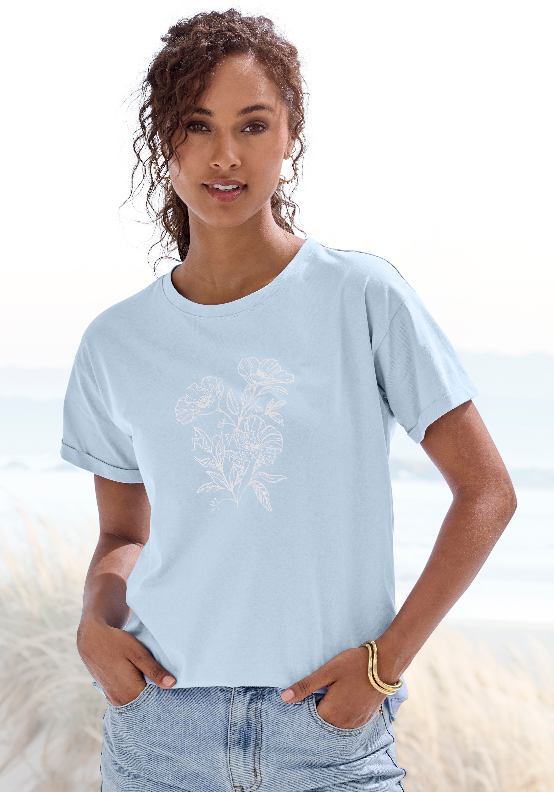 Vivance T-Shirt »mit Frontdruck« aus hochwertiger Bio-Baumwolle