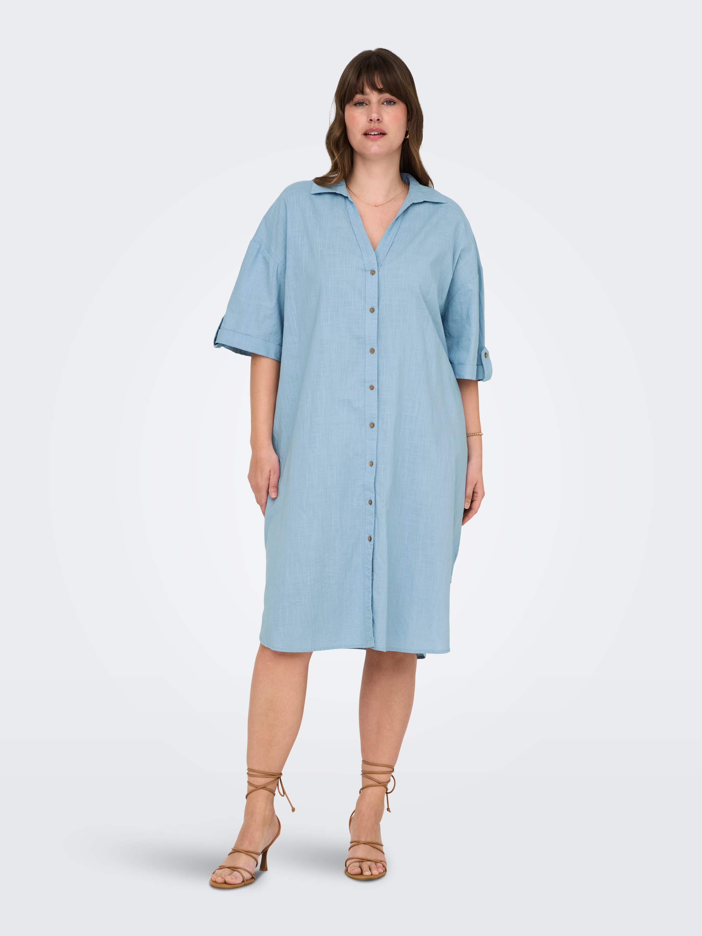 ONLY CARMAKOMA Blusenkleid »CARCOCO SS BLK SHIRT DRESS WVN«
