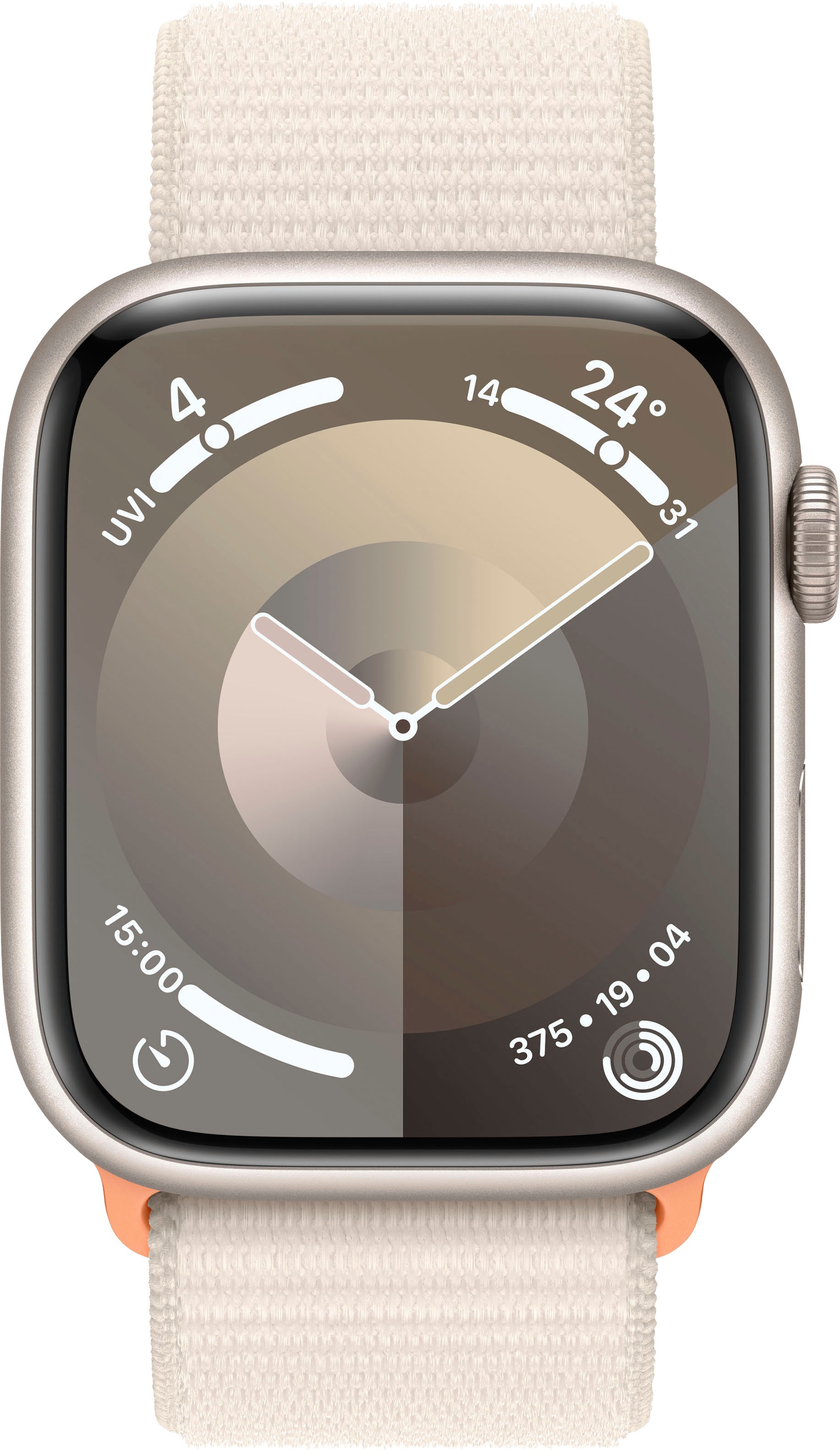 Apple Smartwatch »Watch Series 9 GPS Aluminium 45mm One-Size«, (Watch OS 10 Sport Loop)