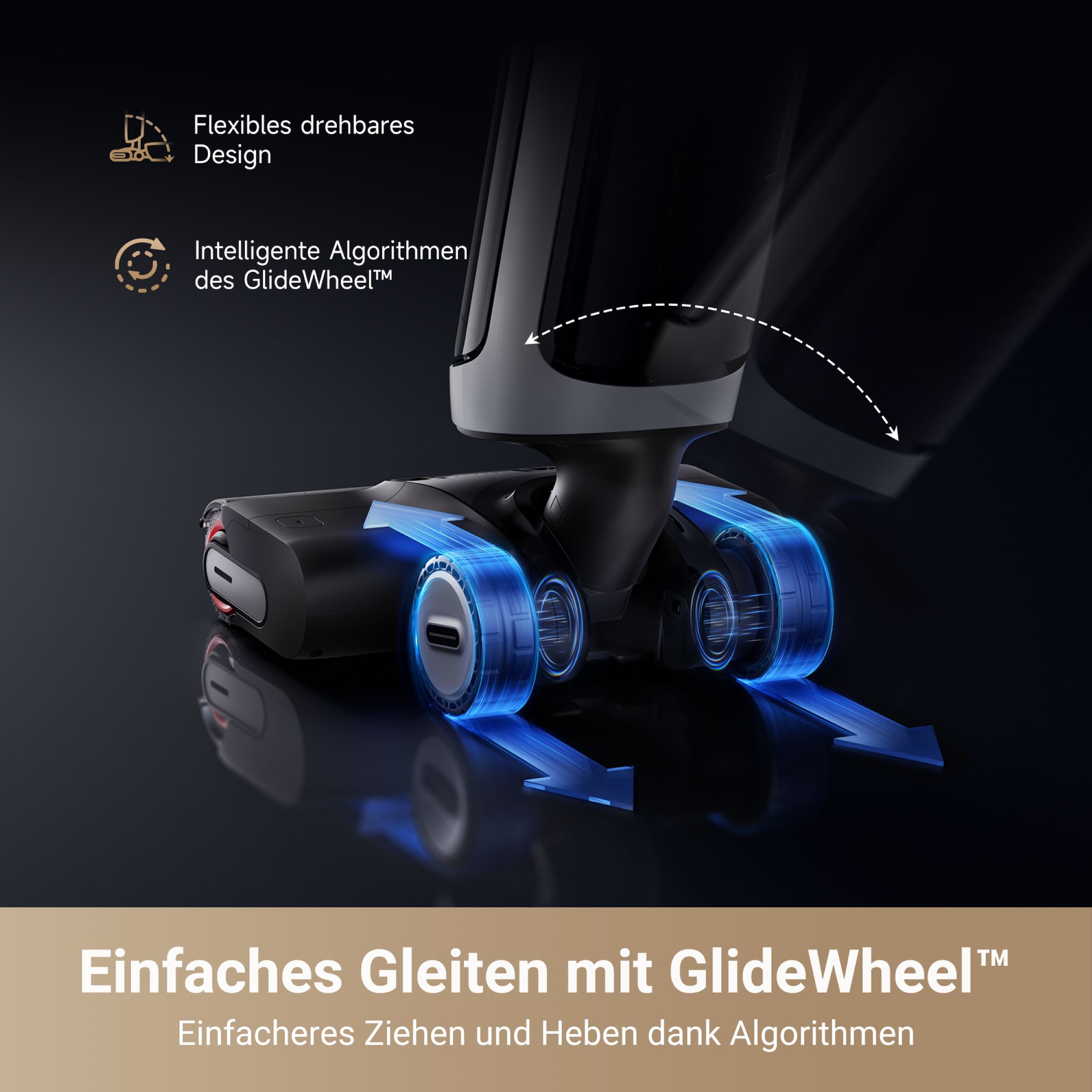 Dreame Nass-Trocken-Sauger »Dreame H14 Pro mit 18.000 Pa Saugkraft«, Flexible und gründliche 180° Reinigung, schnelle Trocknung der Bürste