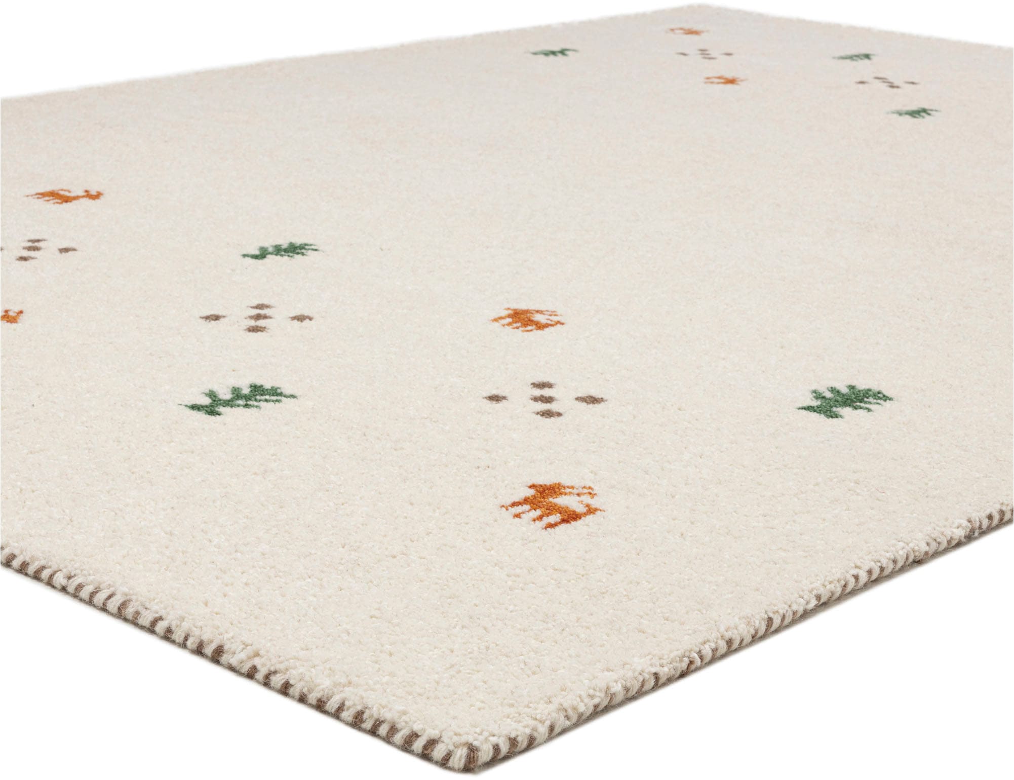 THEKO Wollteppich »Gabbeh Motiv, Handgefertigt, Teppich, Tiermotiv,  reine Wolle« rechteckig 14 mm Höhe reine Wolle, Wohnzimmer, Schlafzimmer, Esszimmer