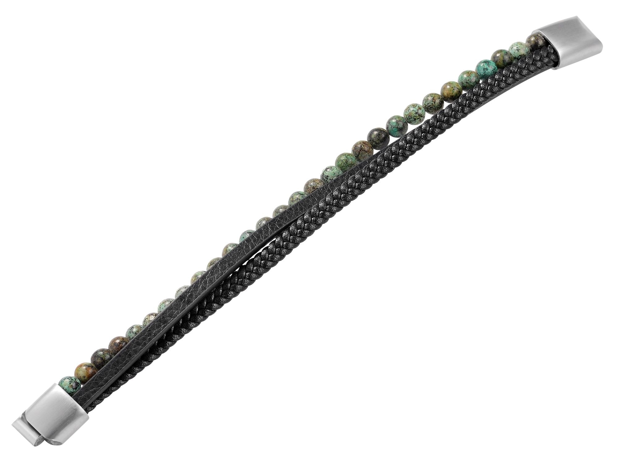 Adelia´s Lederarmband »Unisex Armband ¿ Lederarmband aus Leder mit Tigerauge 21 cm«