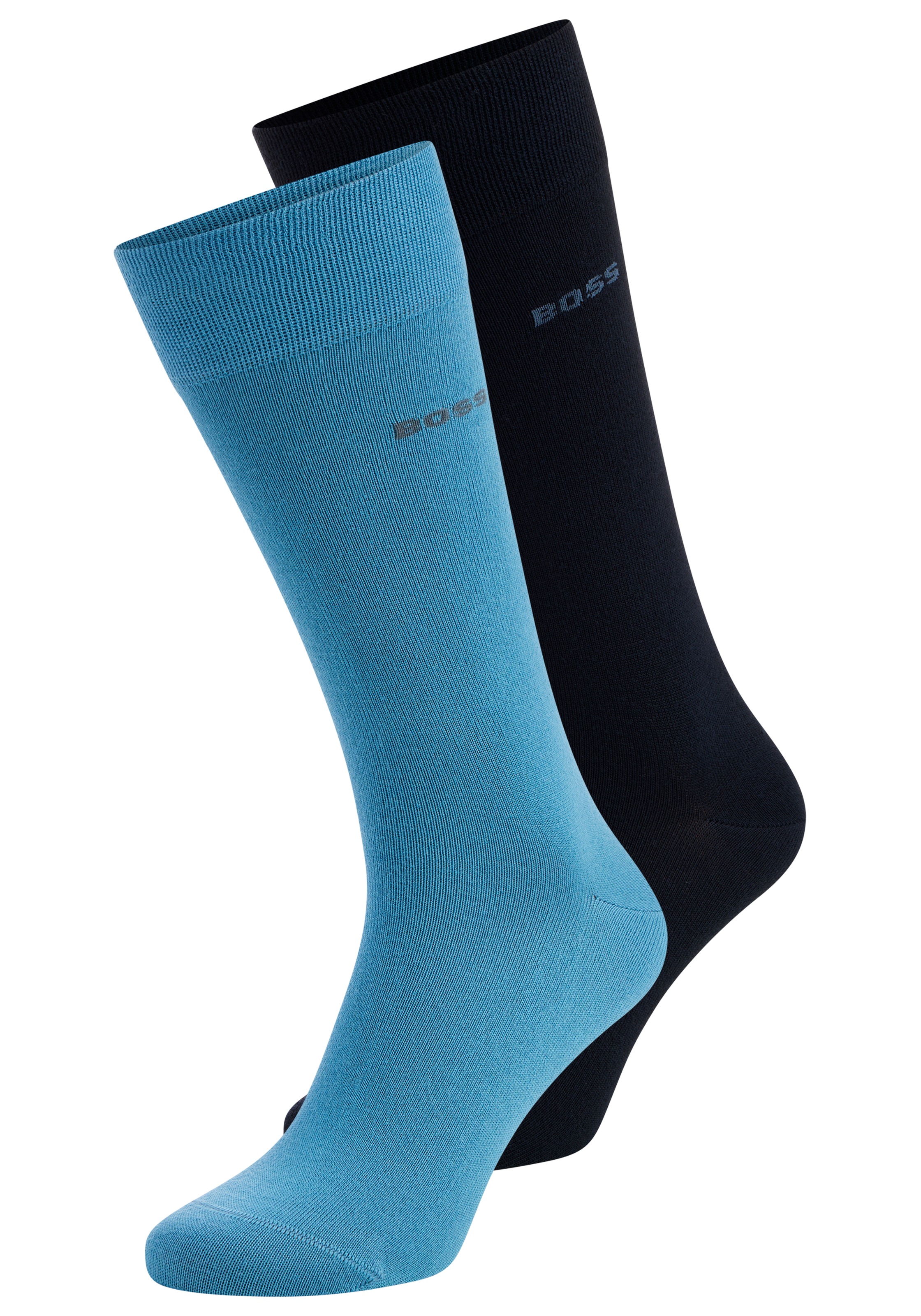 BOSS Businesssocken »2P RS Bamboo 1027« Packung, 2 Paar tlg. mit Strickbündchen