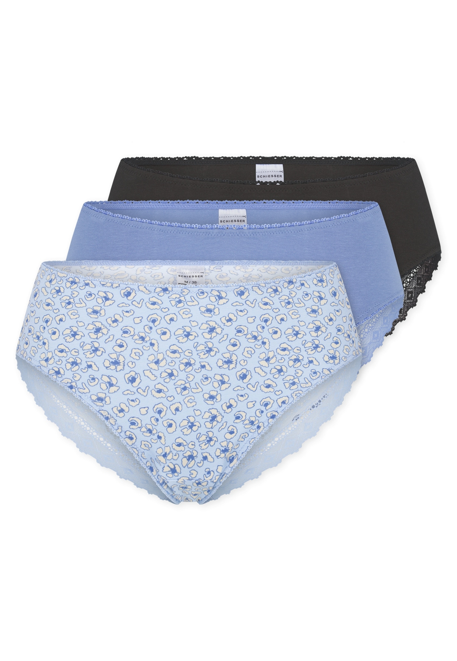 Schiesser Brasilslip »Modern Multipacks« Spitzenbänder, Single-Jersey, Baumwollmischung