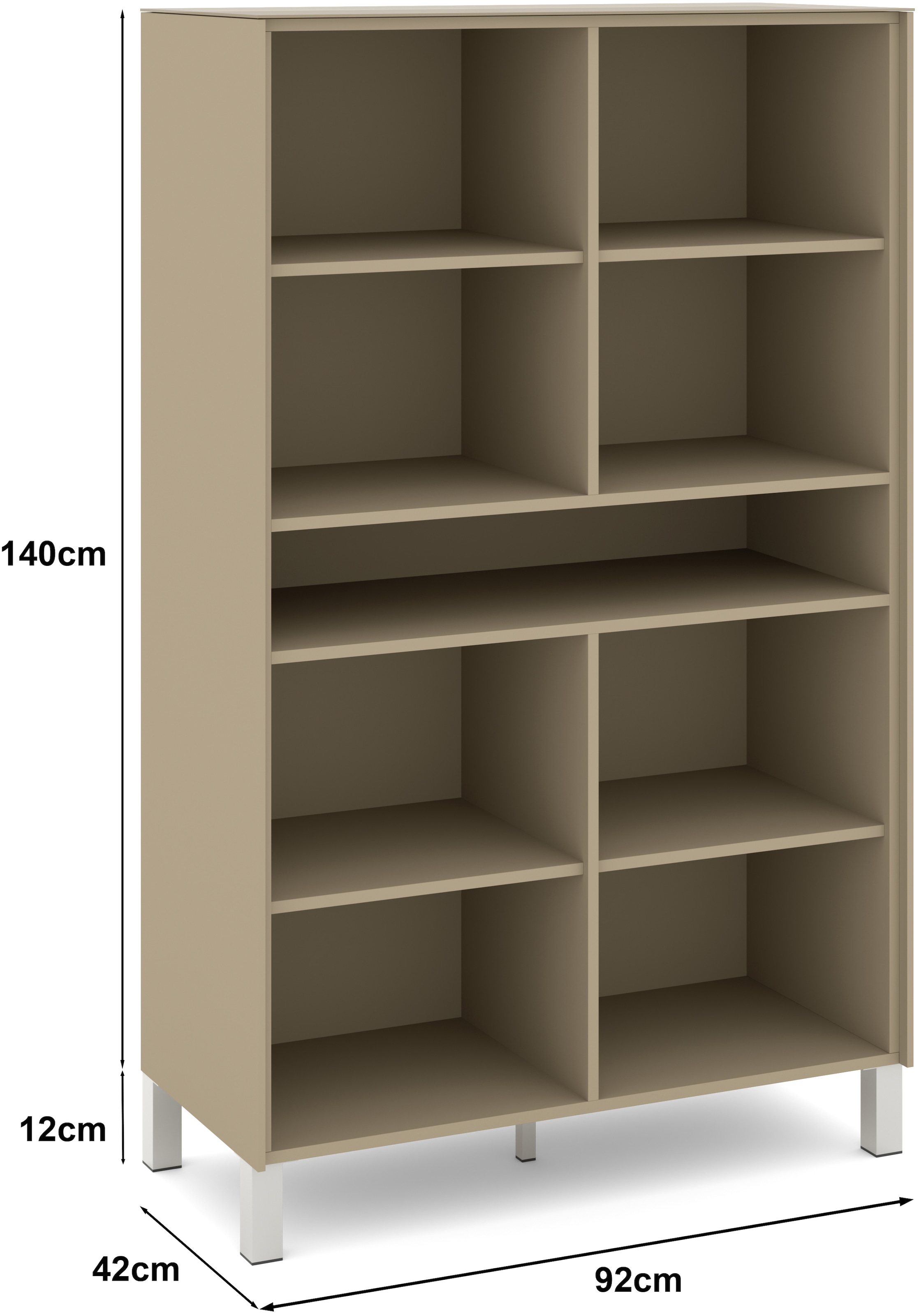set one by Musterring Highboard »Reno« 1 Stk. tlg. Mit Vierkantfuß in diversen Farben, 152 cm Höhe & Farbauswahl