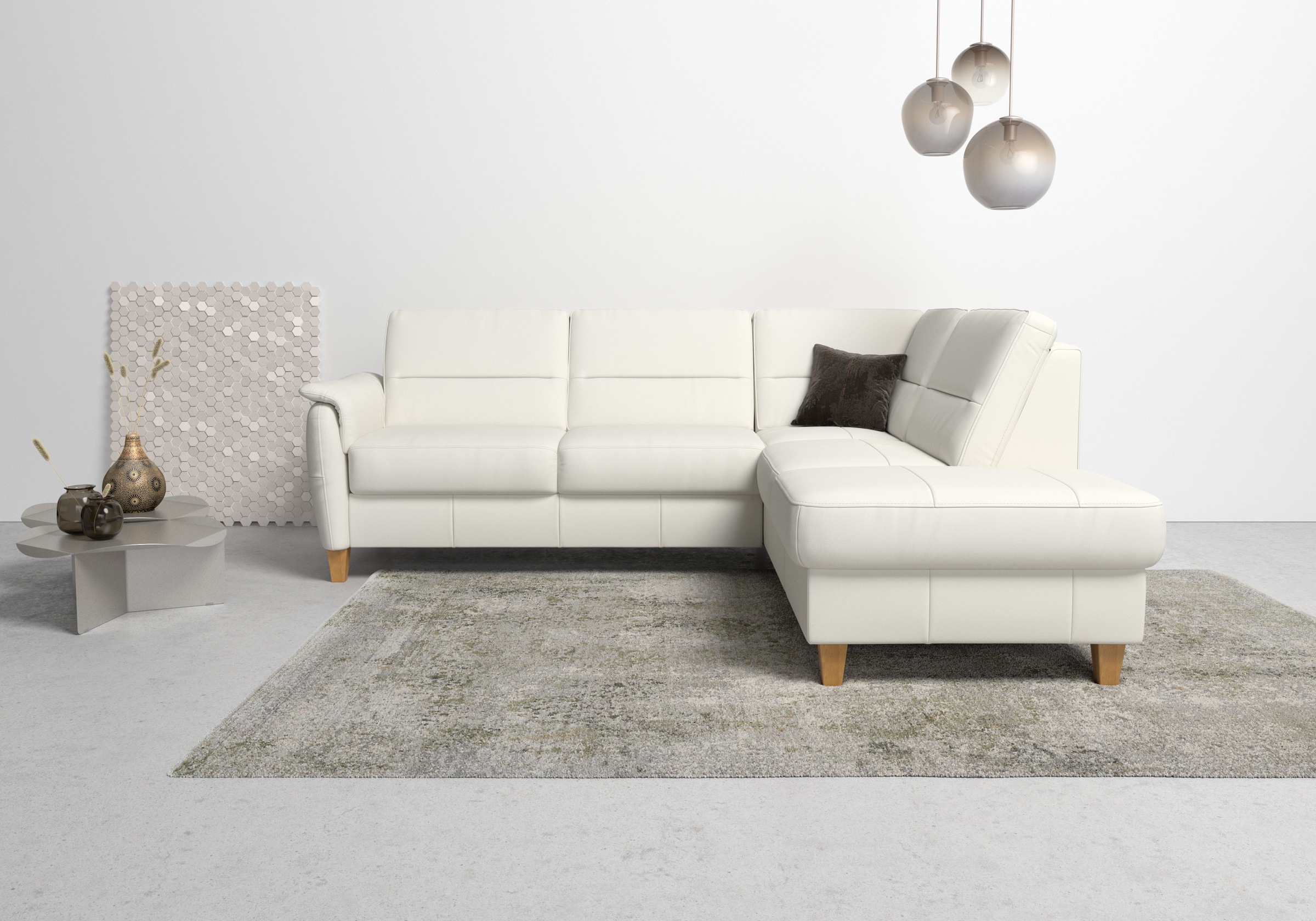 Home affaire Ecksofa »Palmera L-Form«, Federkern, wahlweise mit Bettfunktion und mit/ohne Stauraum