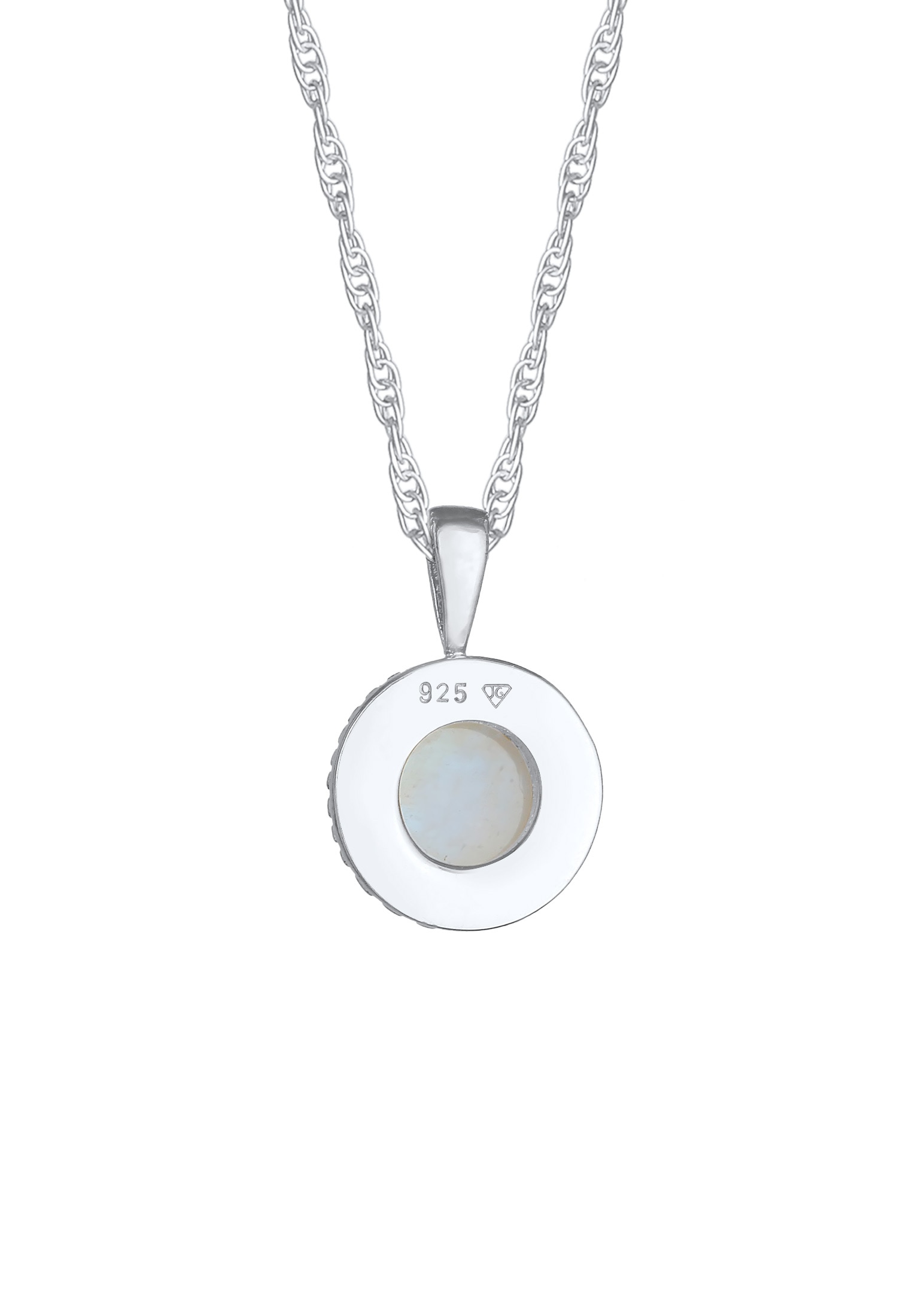 Nenalina Silberkette »Halskette Mondstein Boho Gedreht Basic 925 Silber«