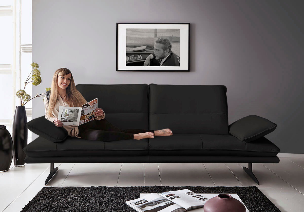 W.SCHILLIG 2,5-Sitzer »broadway, Designsofa mit tollem Sitzkomfort«, Sitztiefenverstellung, Kopfteil- & Seitenteilverstellung, Breite 216cm