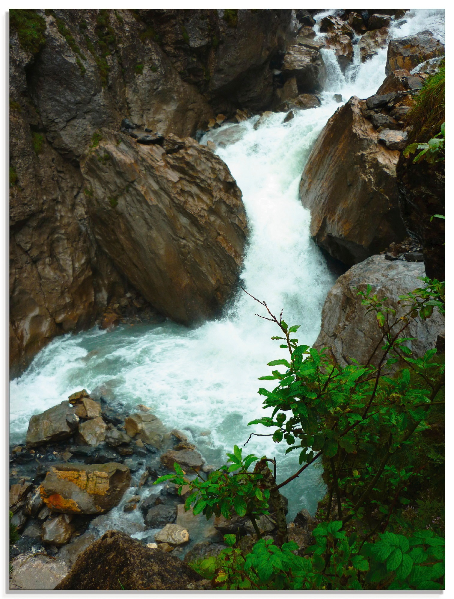 Artland Glasbild »Wasserfall bei Kandersteg«, Gewässer, (1 St.)